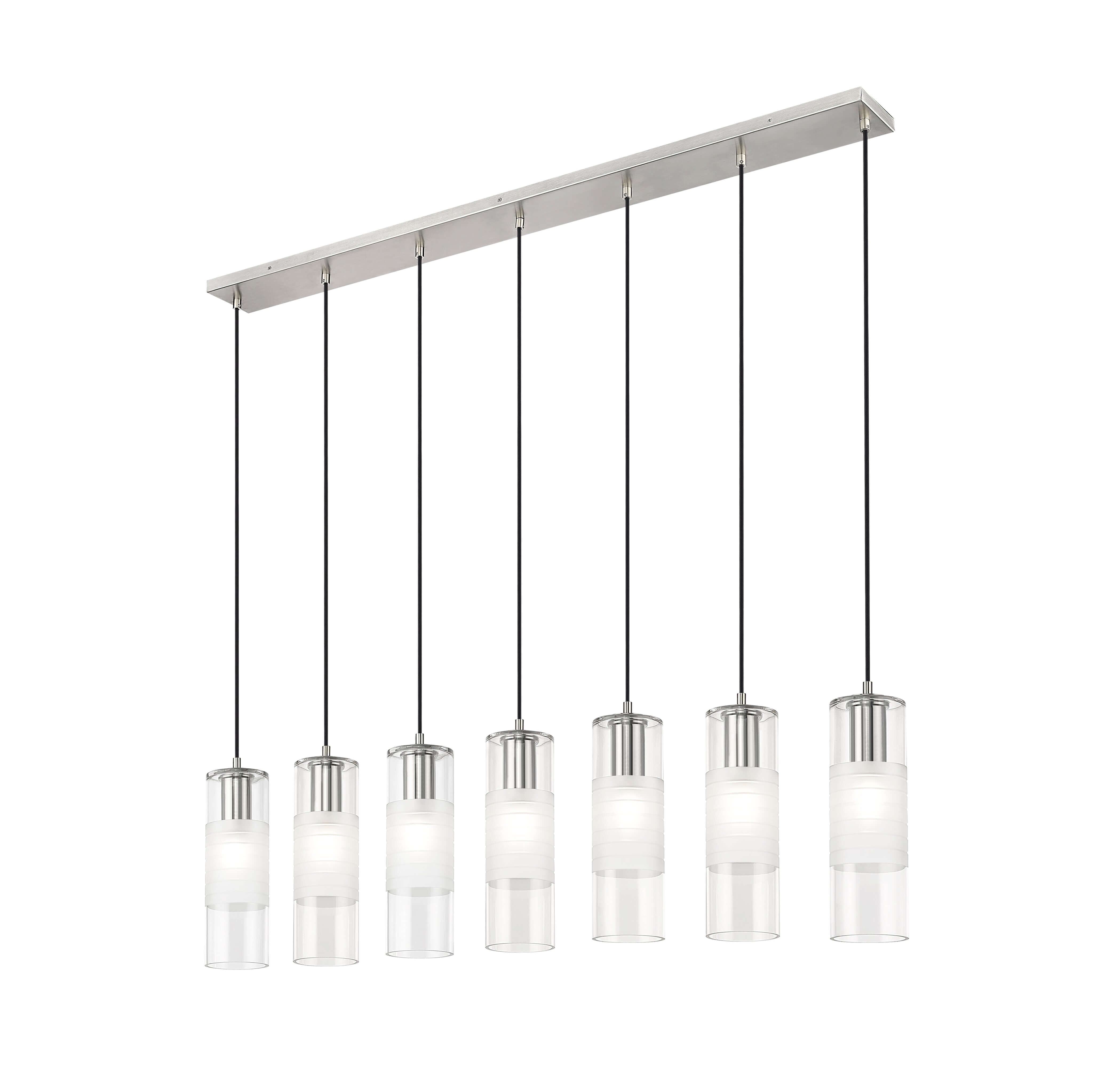 Alton 7 Light Linear Chandelier Brushed Nickel