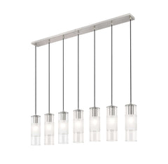 Alton 7 Light Linear Chandelier Brushed Nickel