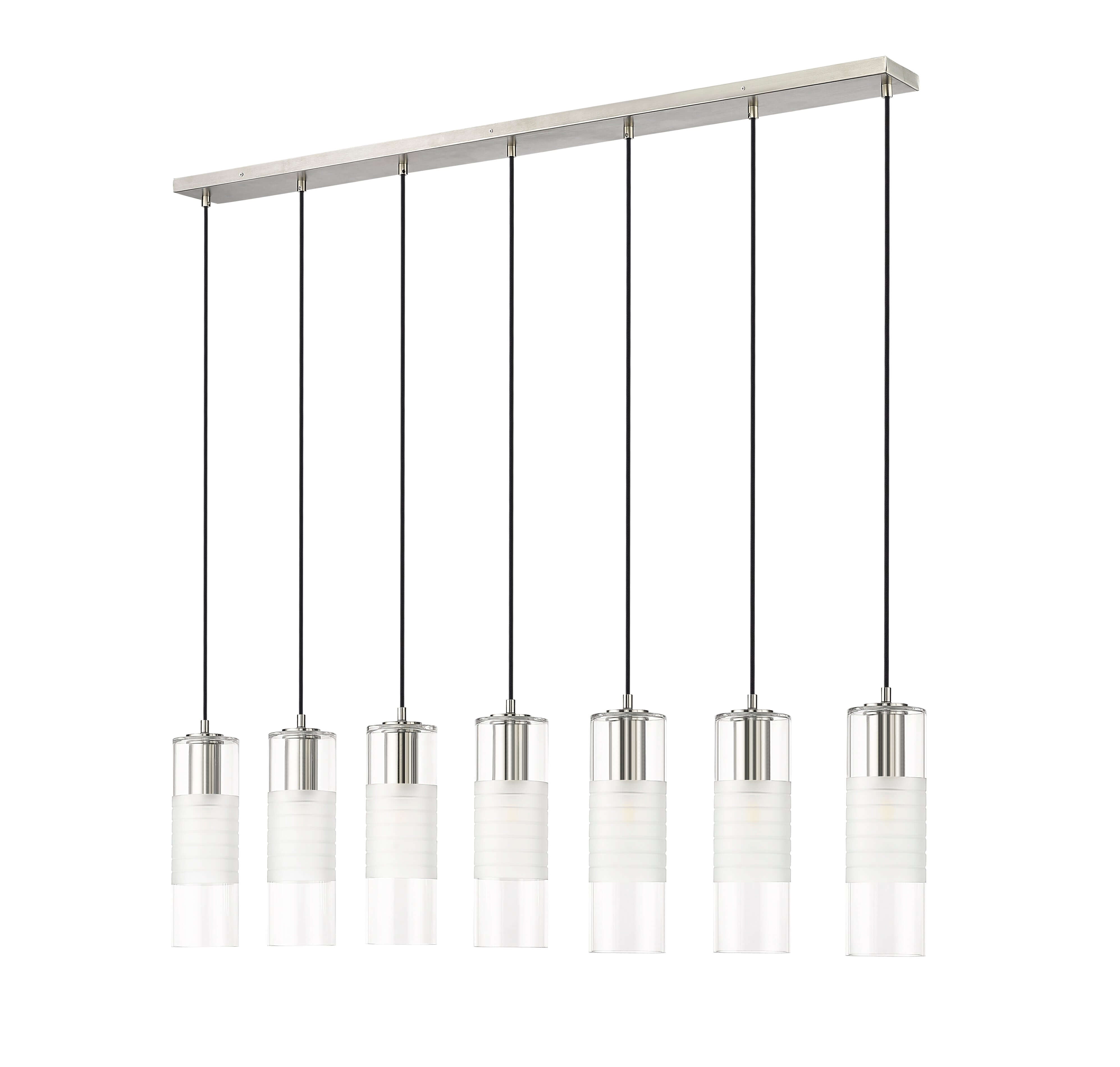 Alton 7 Light Linear Chandelier Brushed Nickel