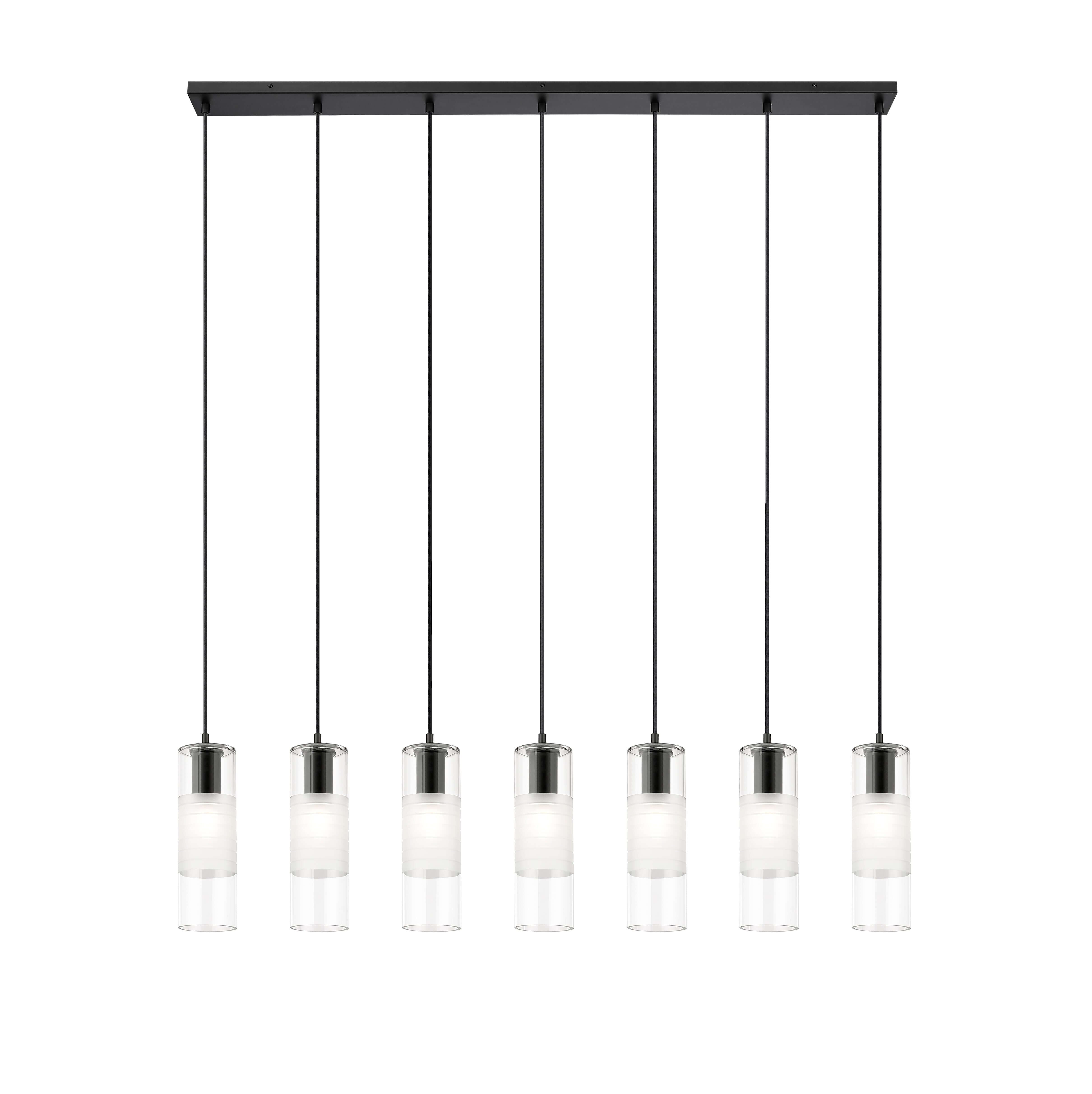 Alton 7 Light Linear Chandelier Matte Black