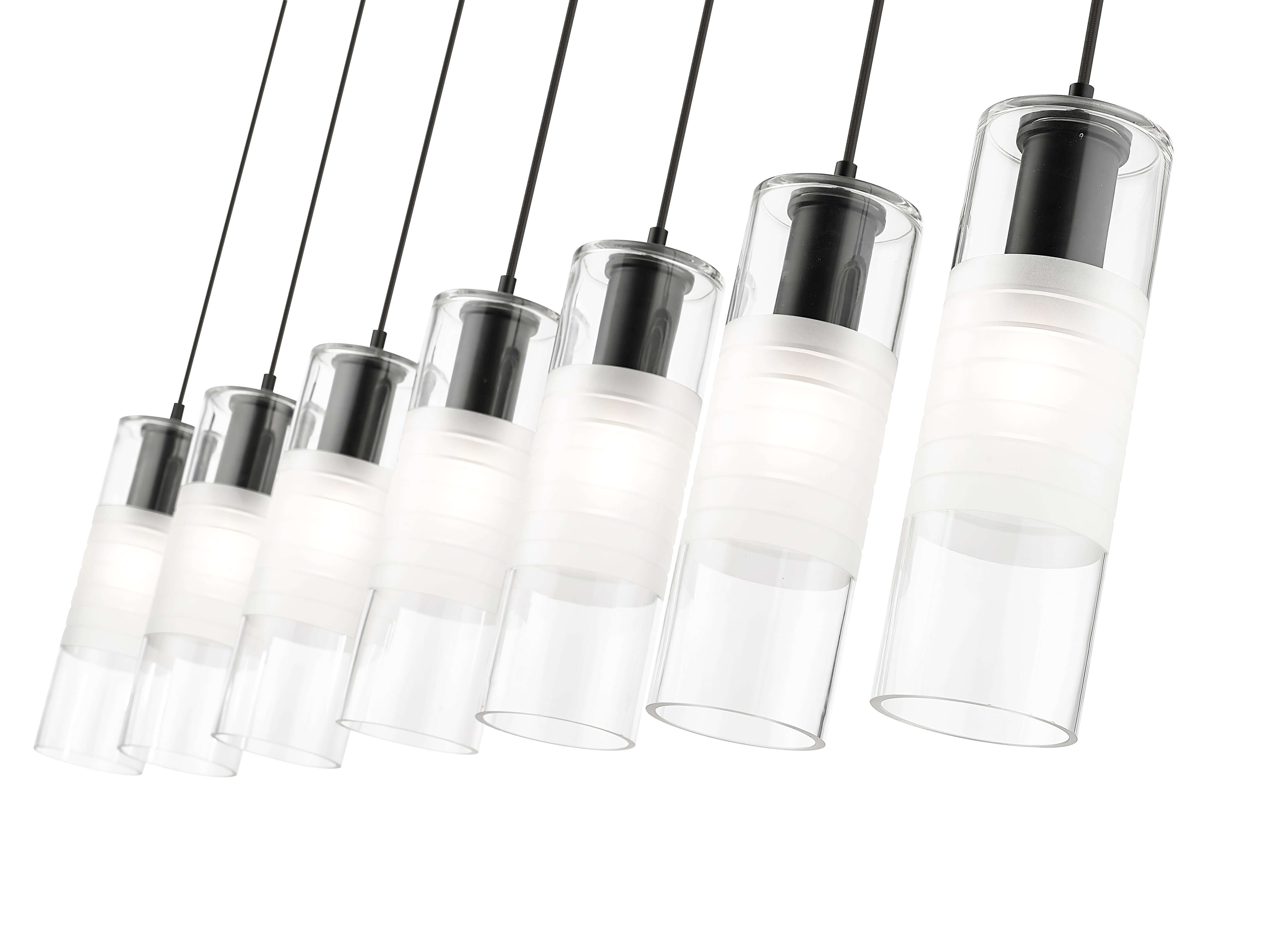 Alton 7 Light Linear Chandelier Matte Black