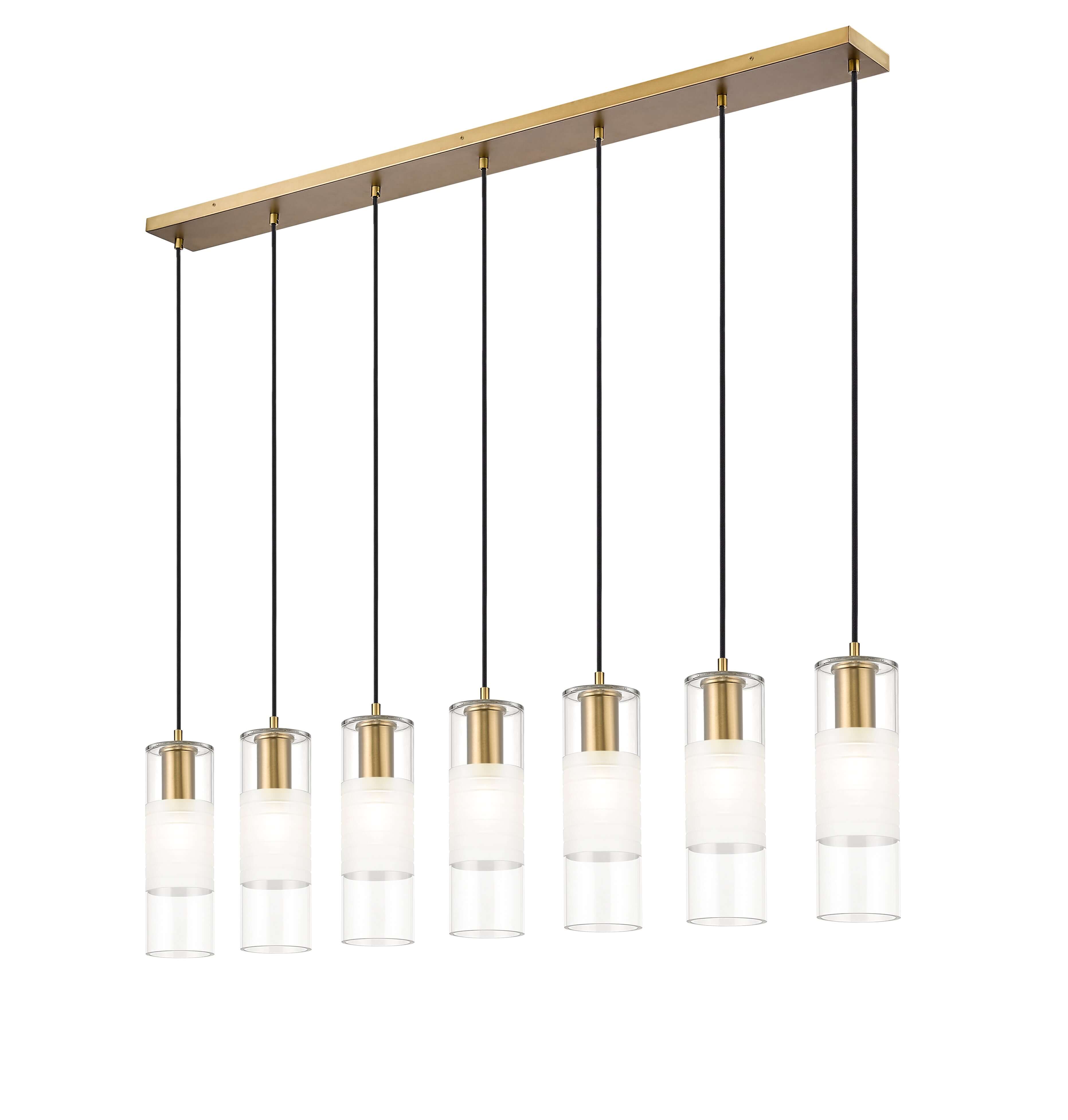 Alton 7 Light Linear Chandelier Modern Gold