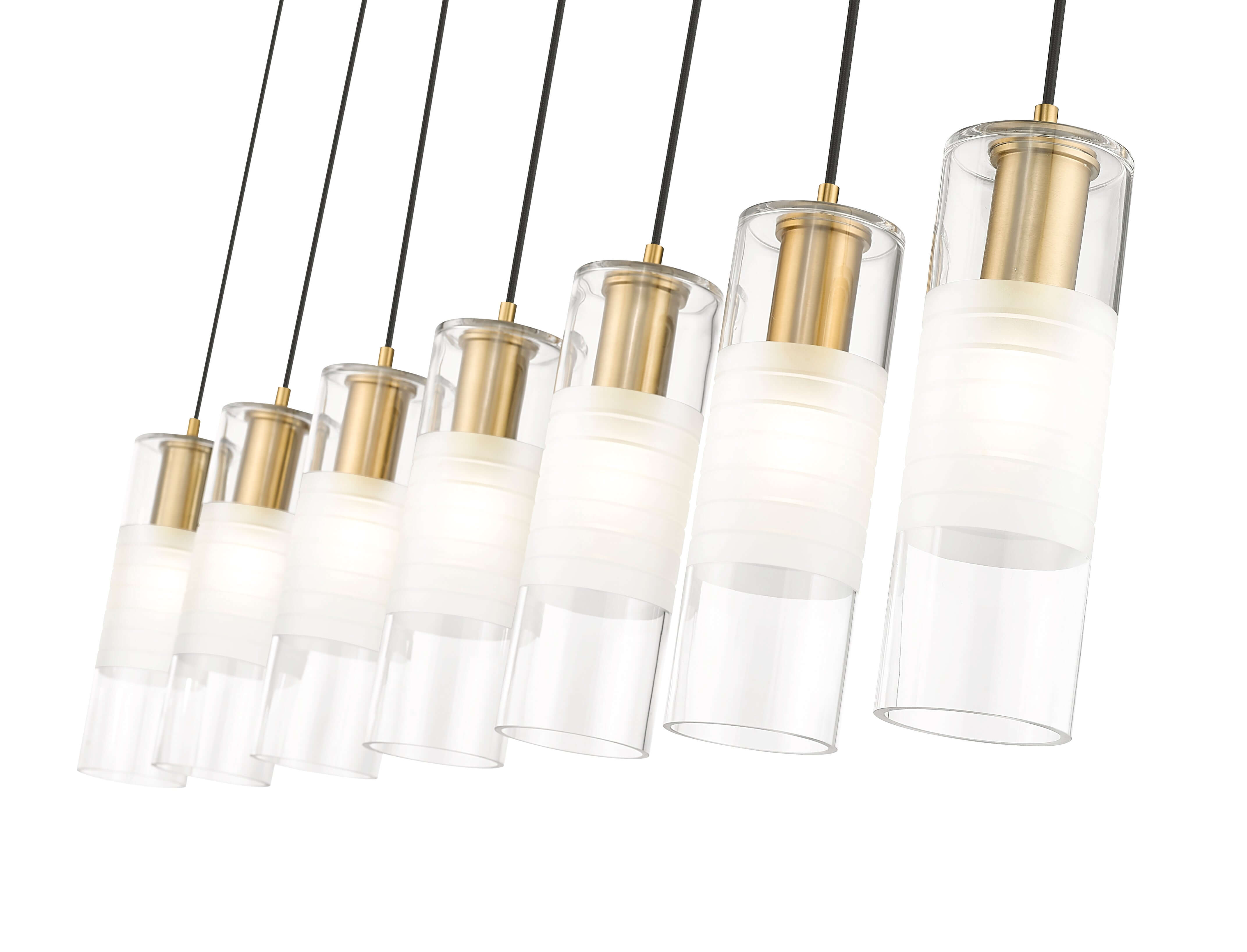 Alton 7 Light Linear Chandelier Modern Gold