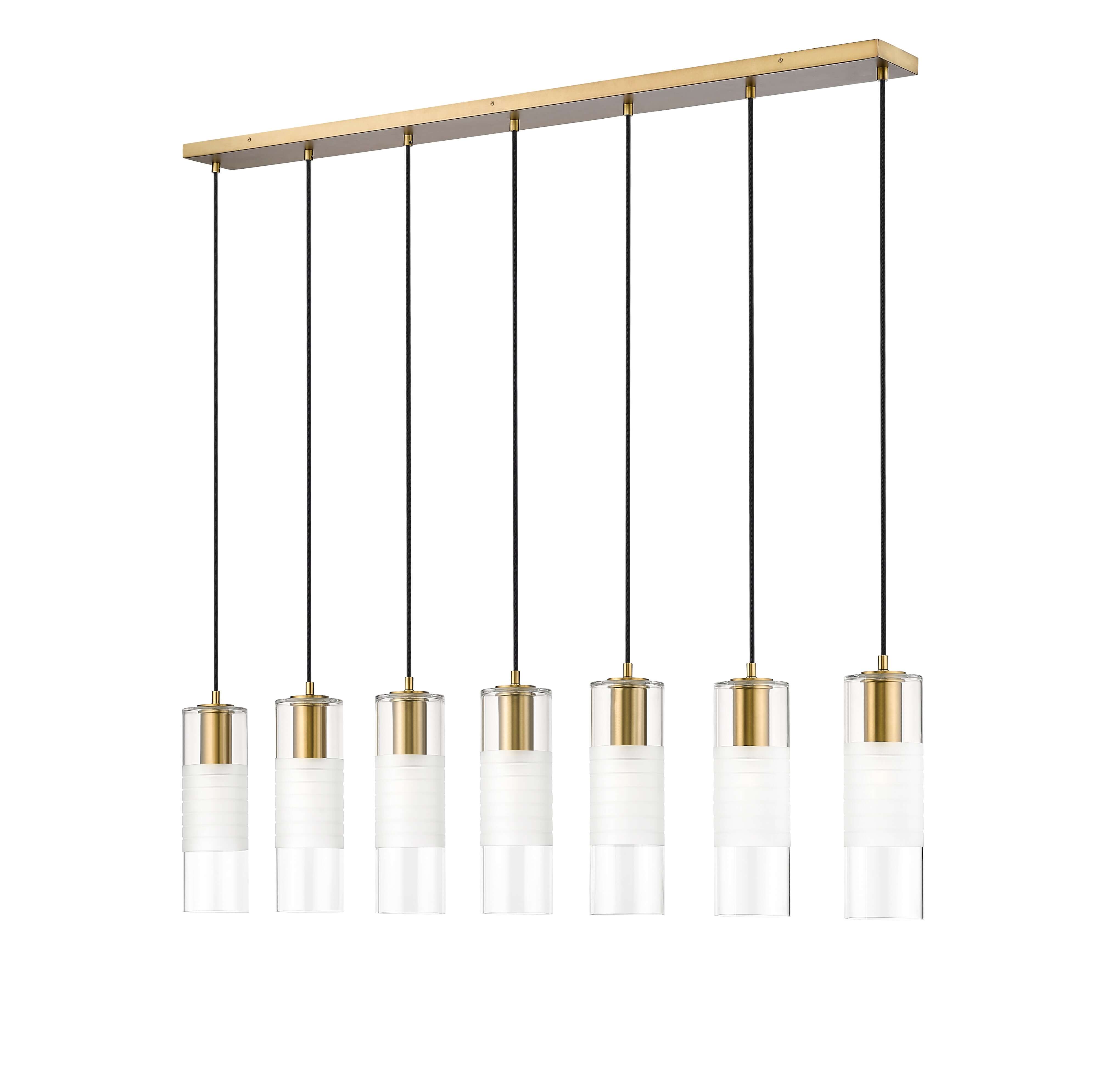 Alton 7 Light Linear Chandelier Modern Gold