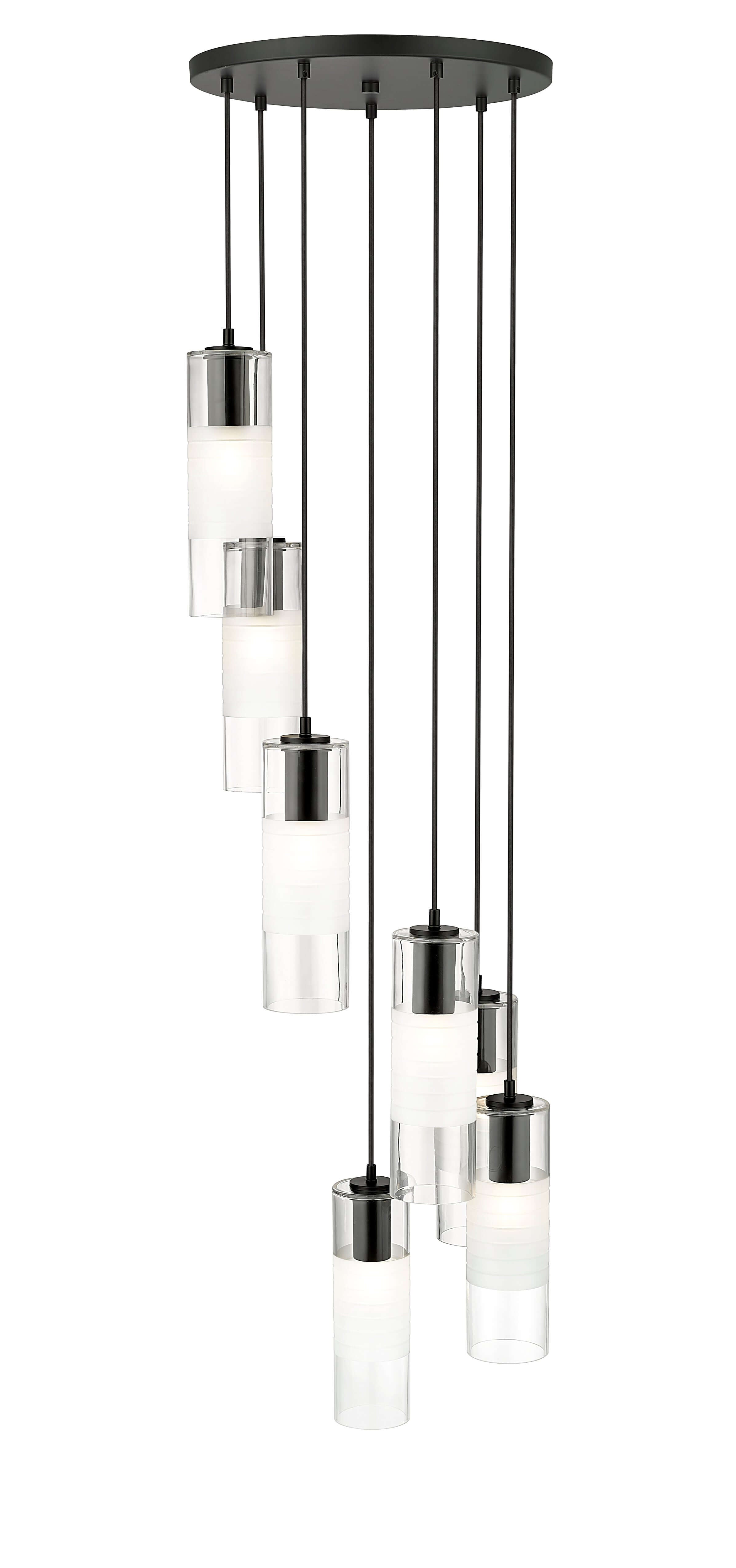 Alton 7 Light Chandelier Matte Black
