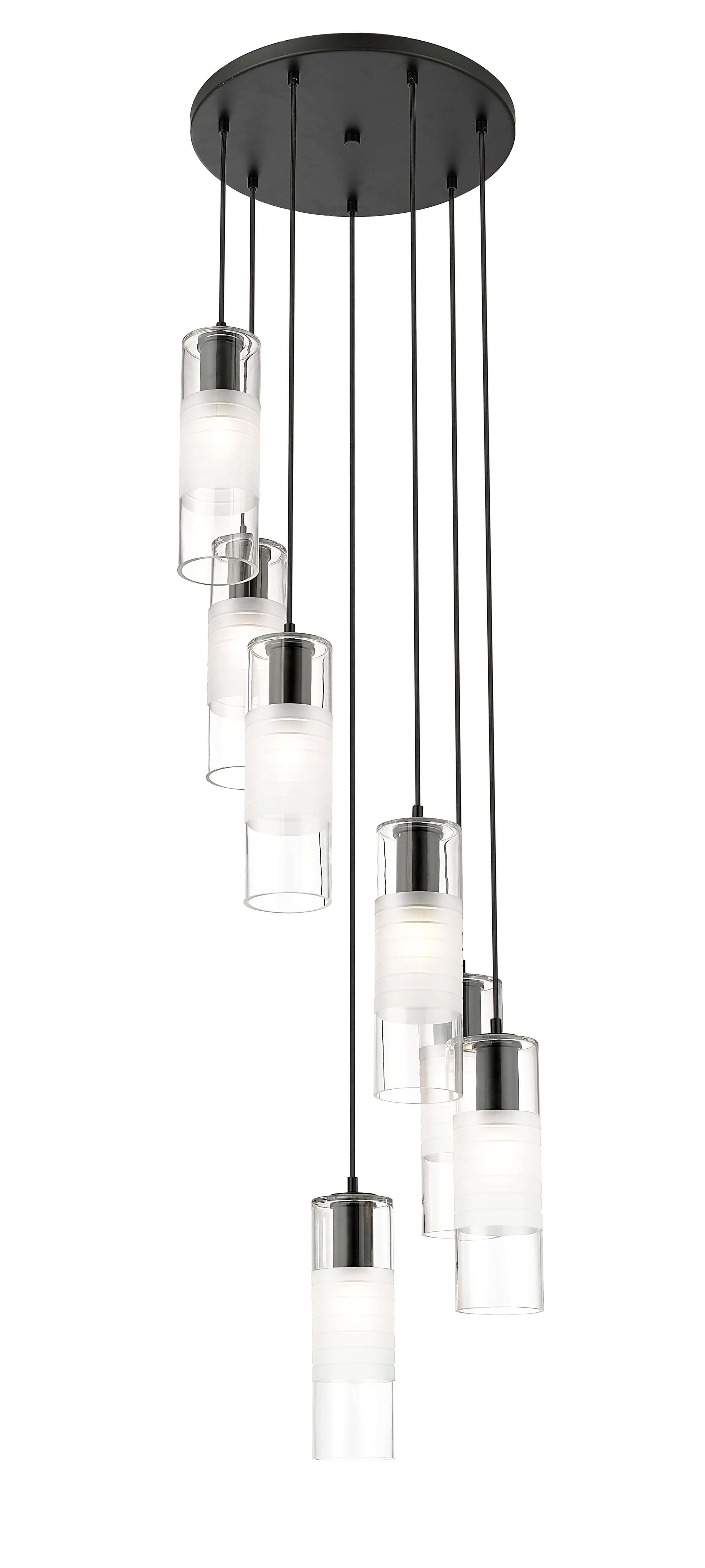 Alton 7 Light Chandelier Matte Black