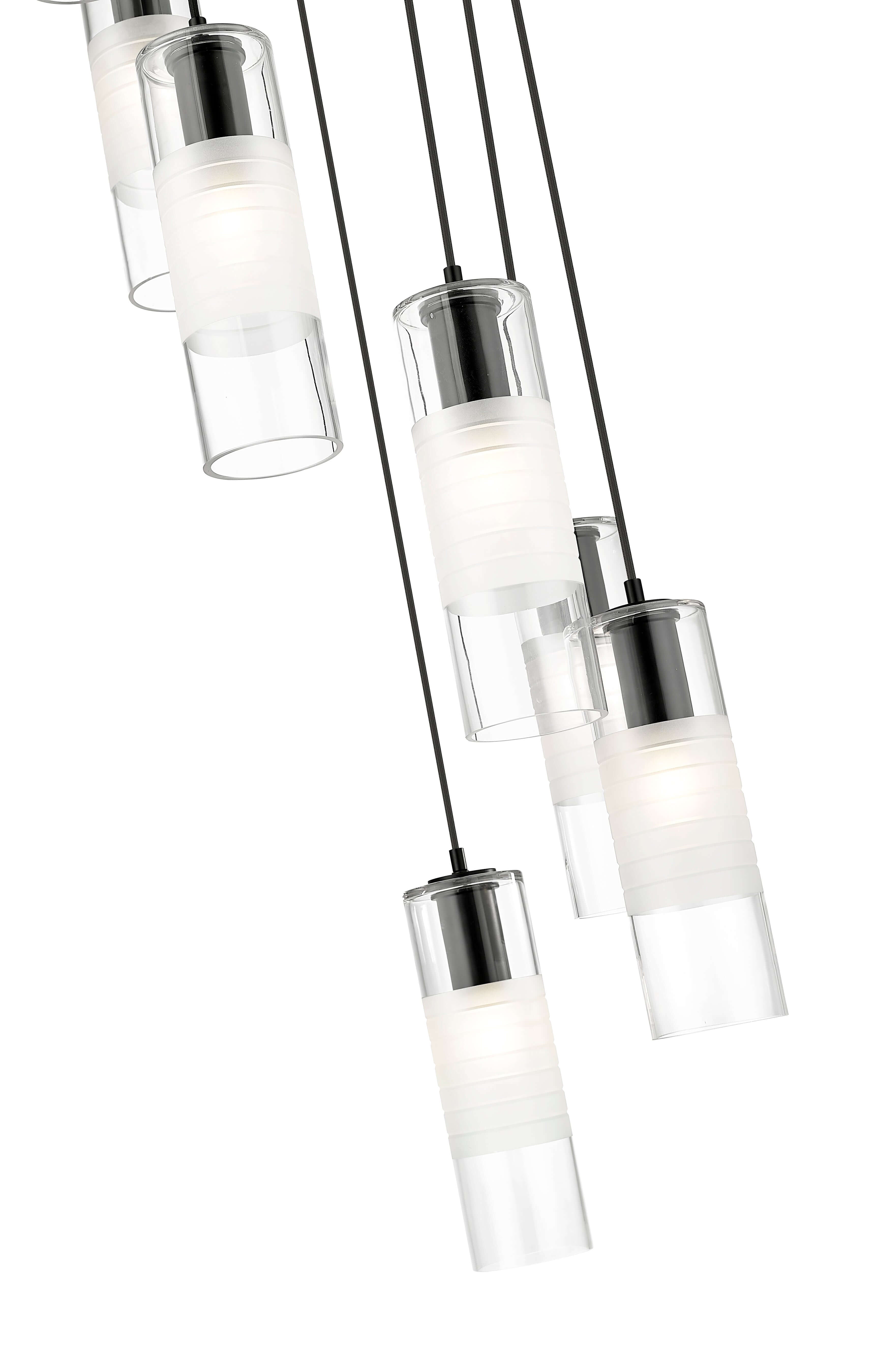 Alton 7 Light Chandelier Matte Black