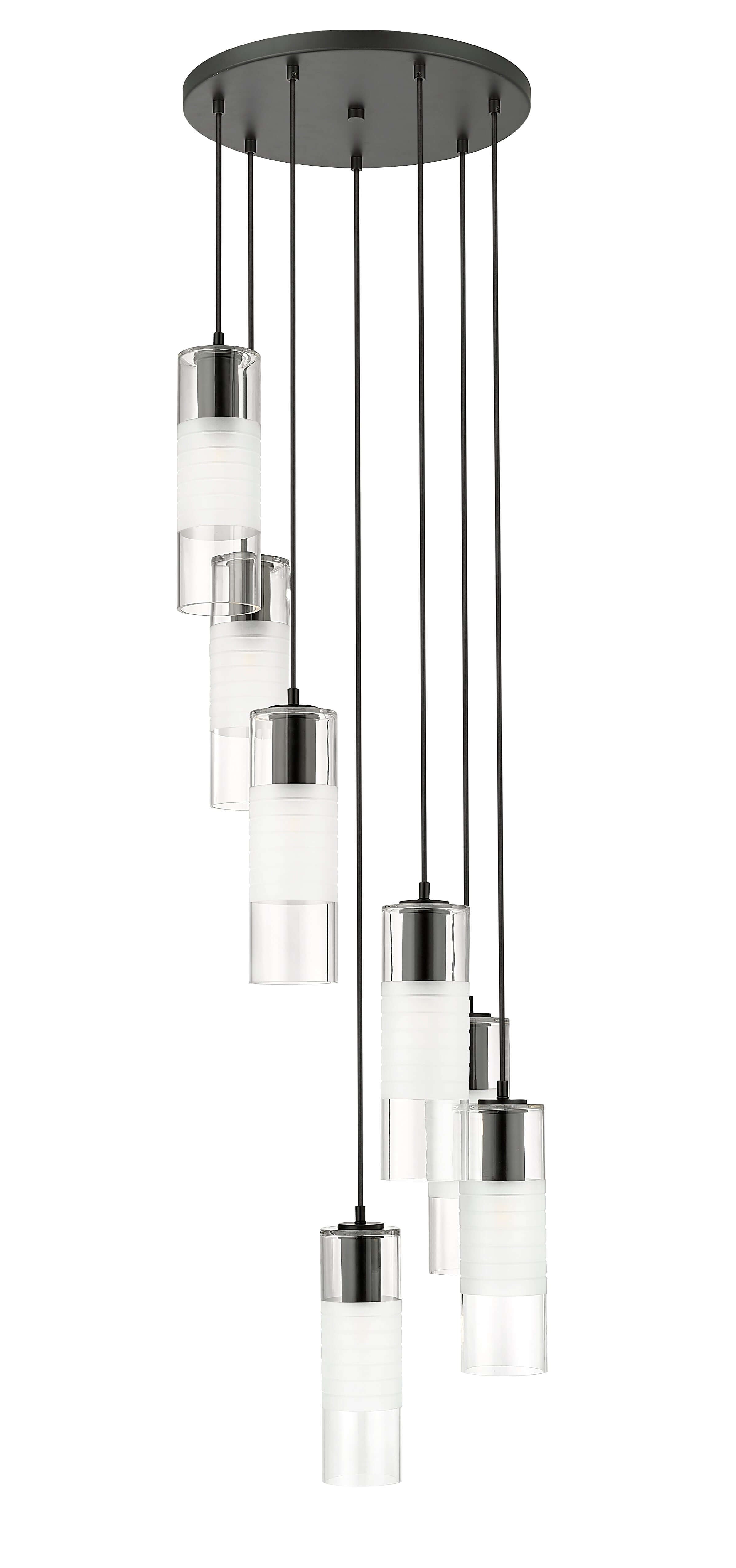 Alton 7 Light Chandelier Matte Black