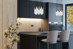 Alton 7 Light Chandelier Matte Black