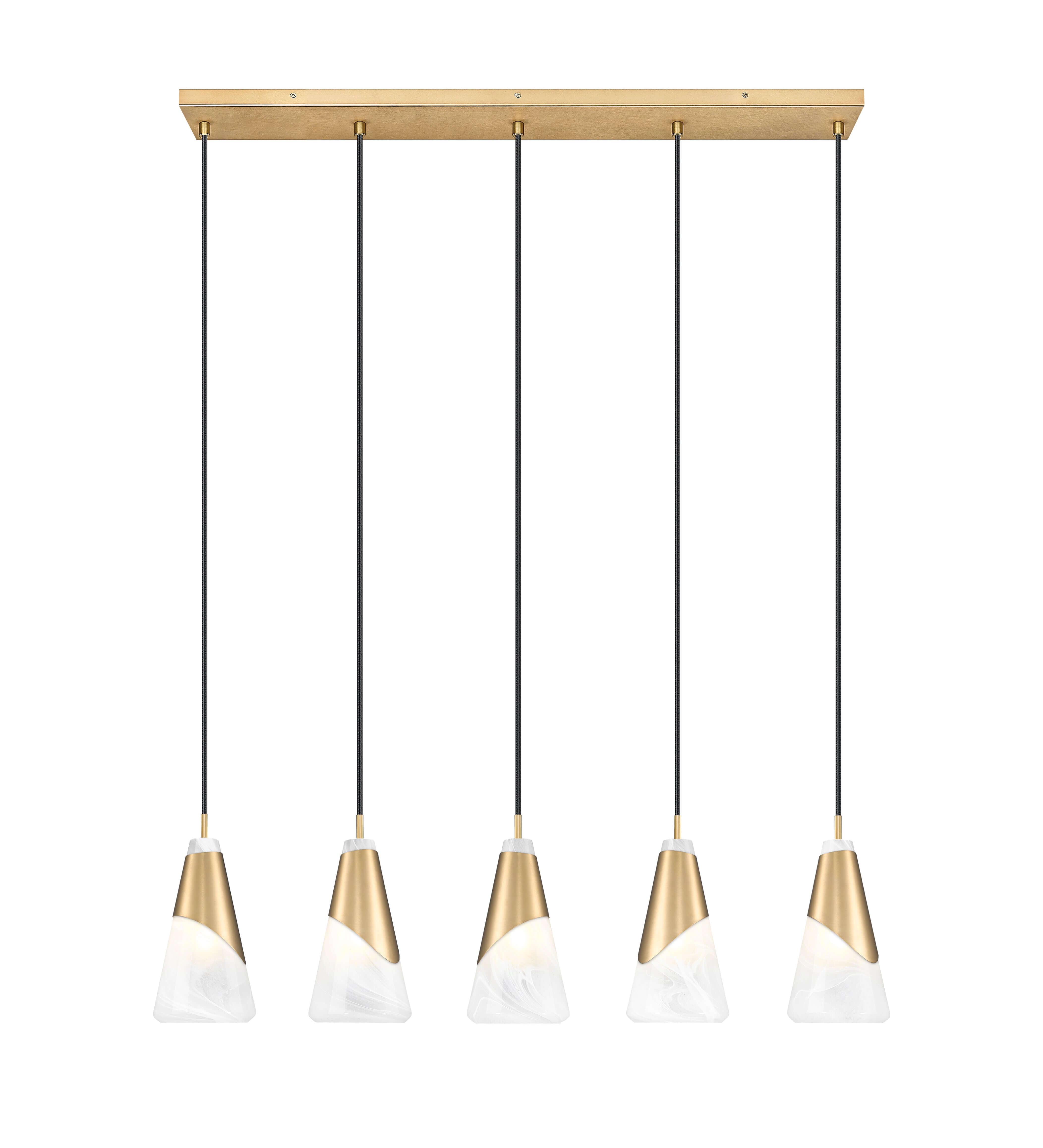 Aimie 5 Light Linear Chandelier Modern Gold