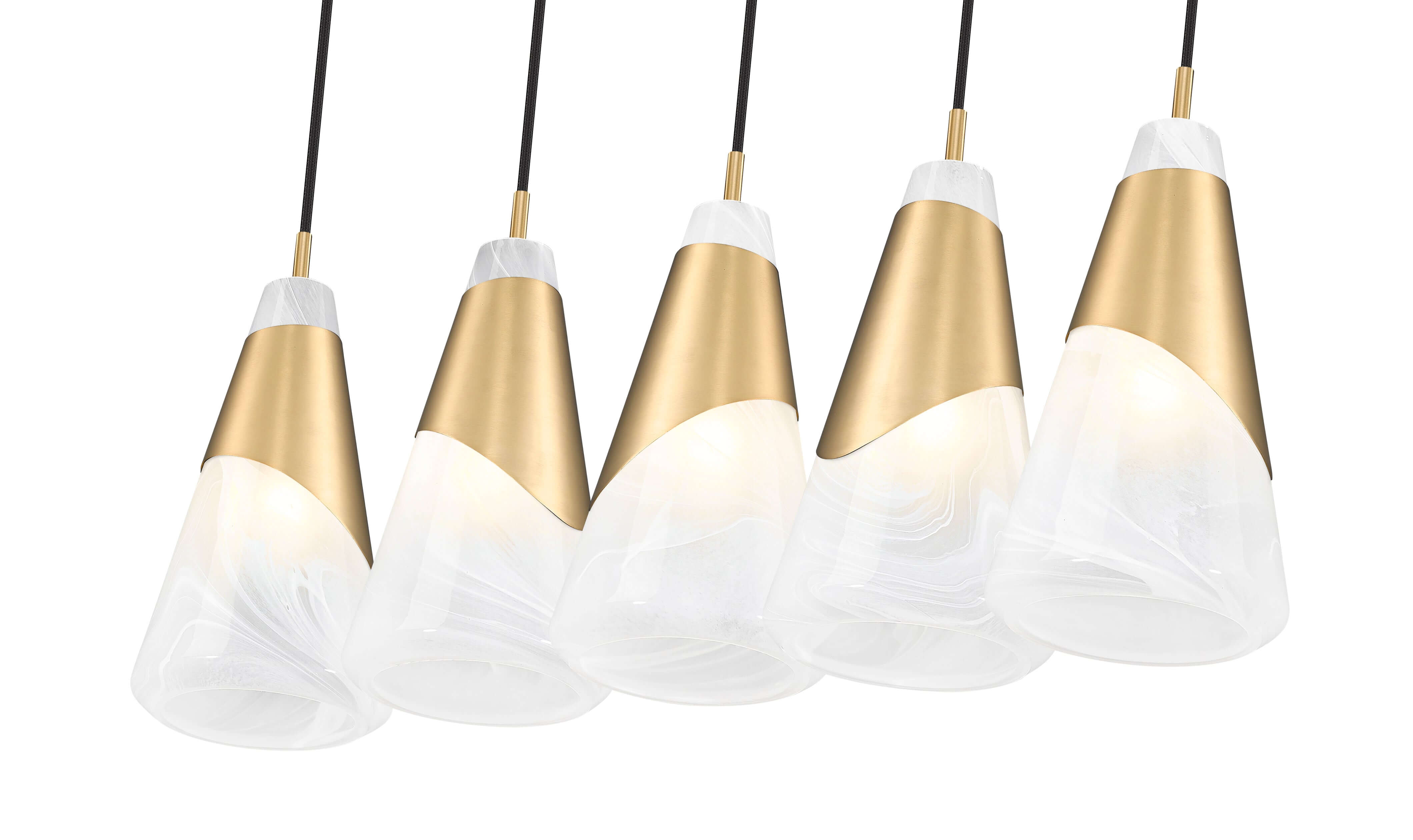 Aimie 5 Light Linear Chandelier Modern Gold