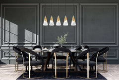 Aimie 5 Light Linear Chandelier Modern Gold