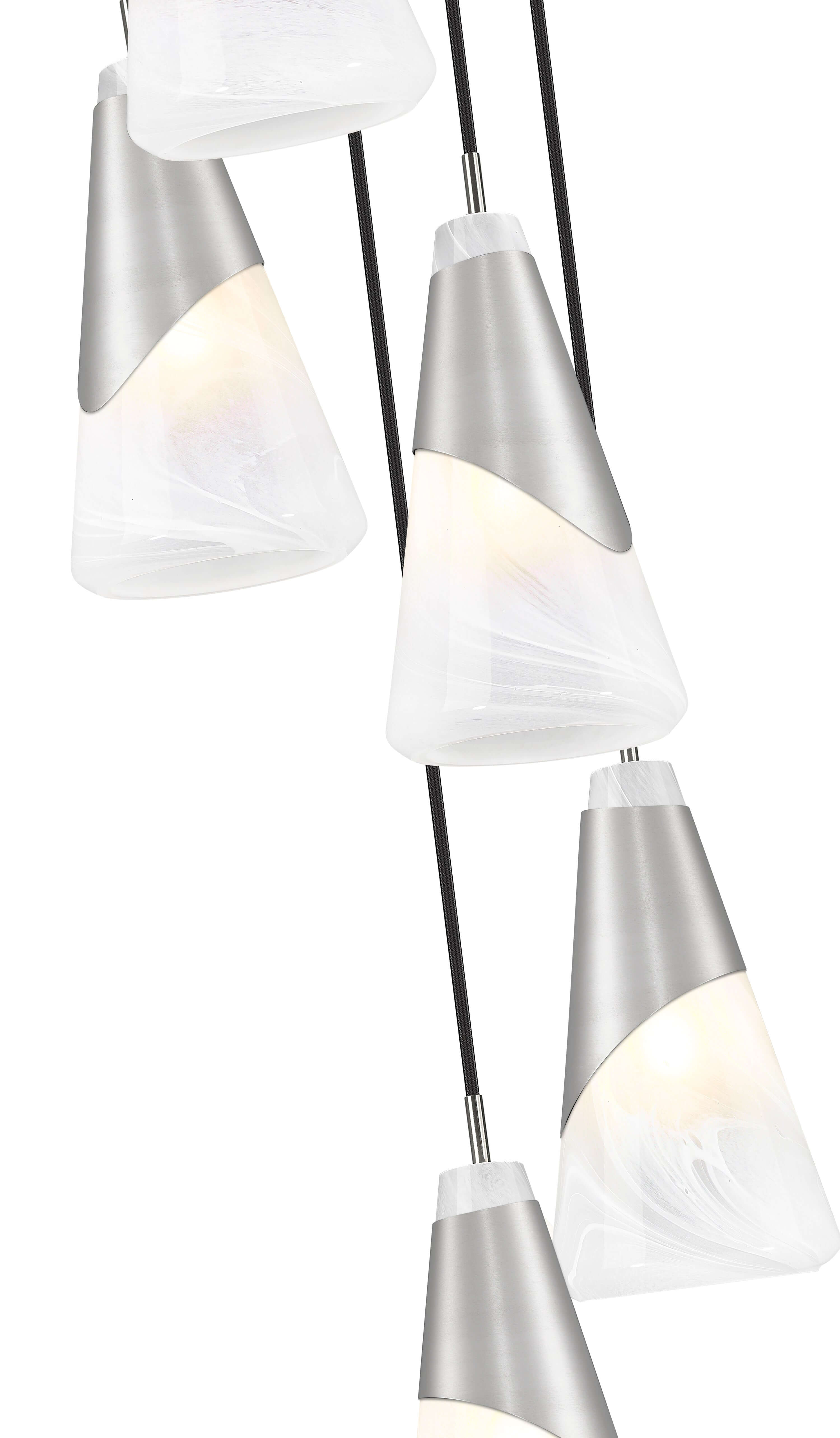 Aimie 5 Light Chandelier Brushed Nickel