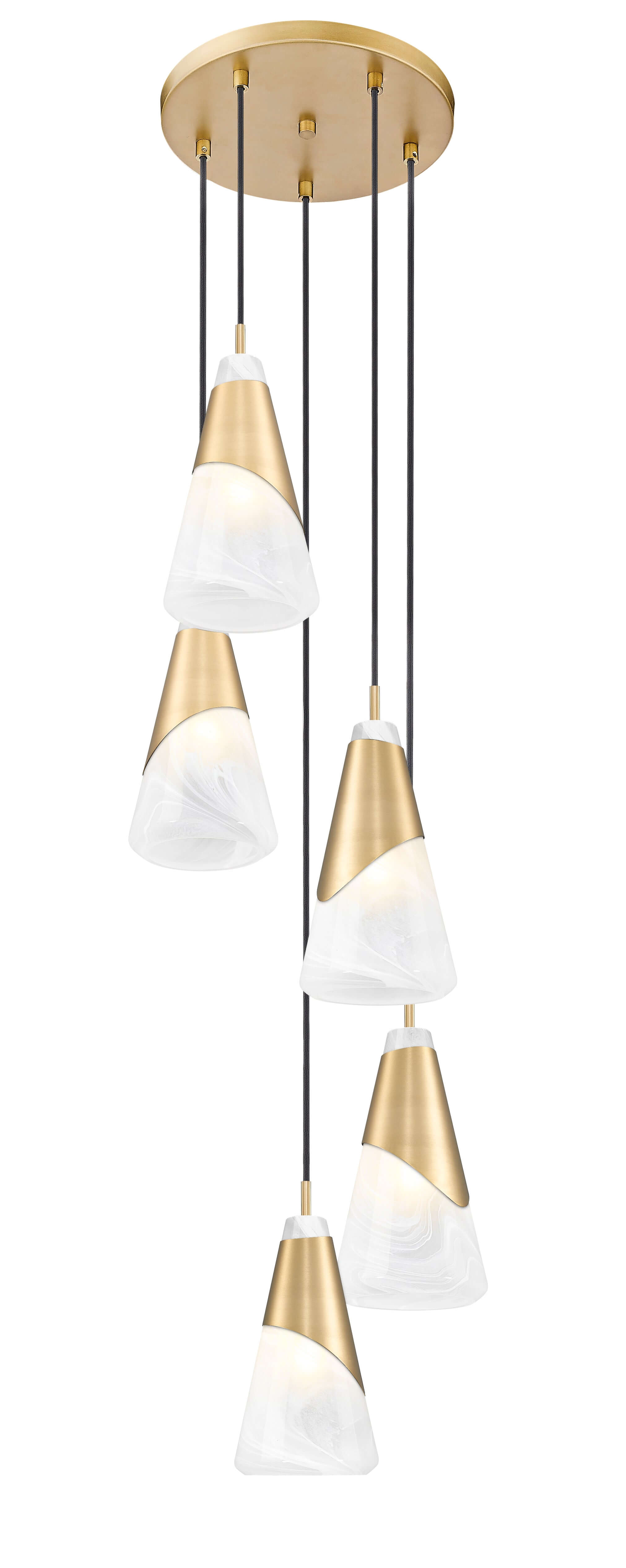 Aimie 5 Light Chandelier Modern Gold