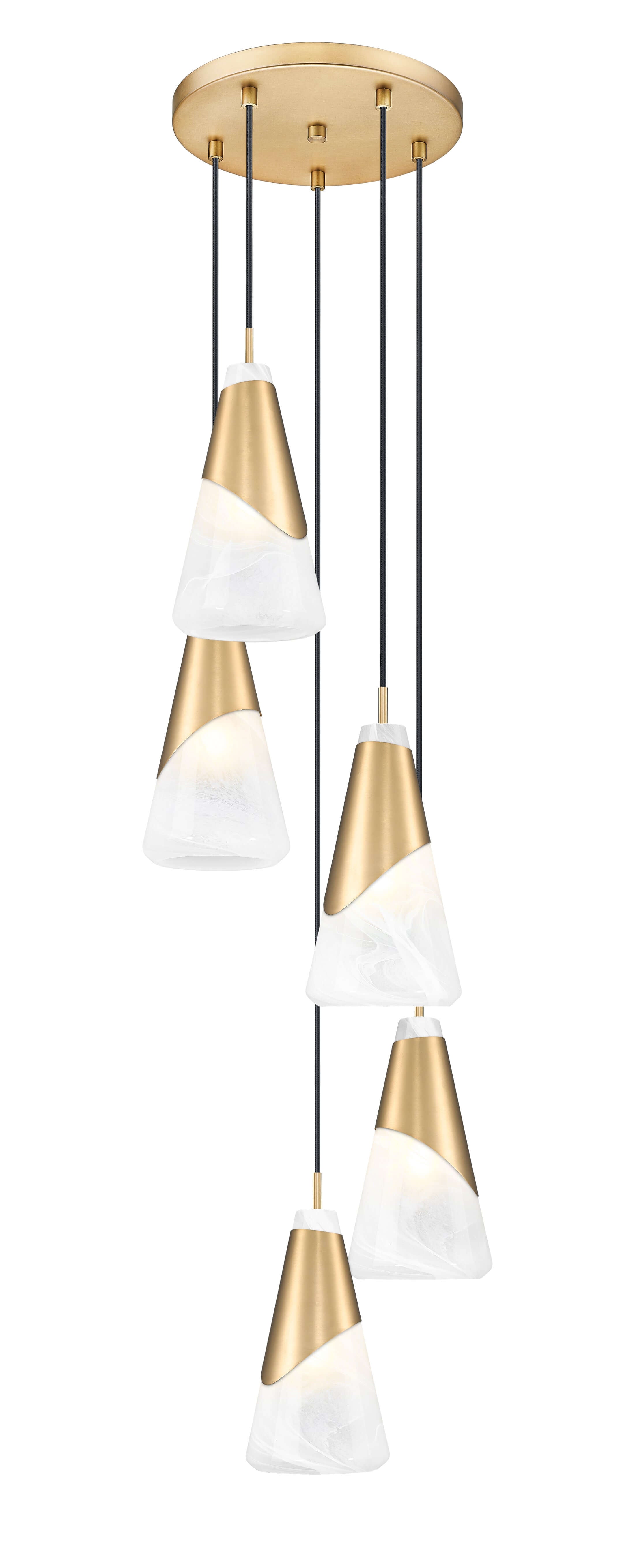 Aimie 5 Light Chandelier Modern Gold