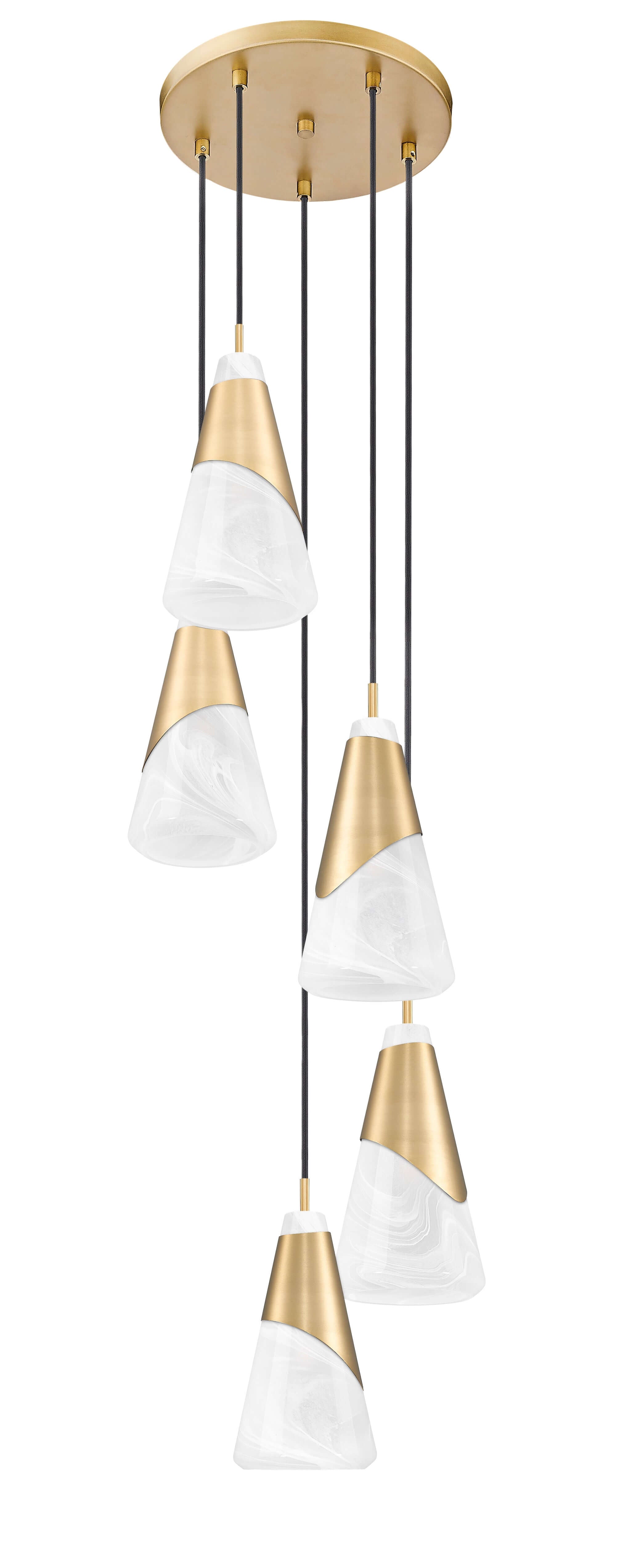 Aimie 5 Light Chandelier Modern Gold