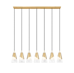 Aimie 7 Light Linear Chandelier Modern Gold