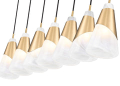 Aimie 7 Light Linear Chandelier Modern Gold