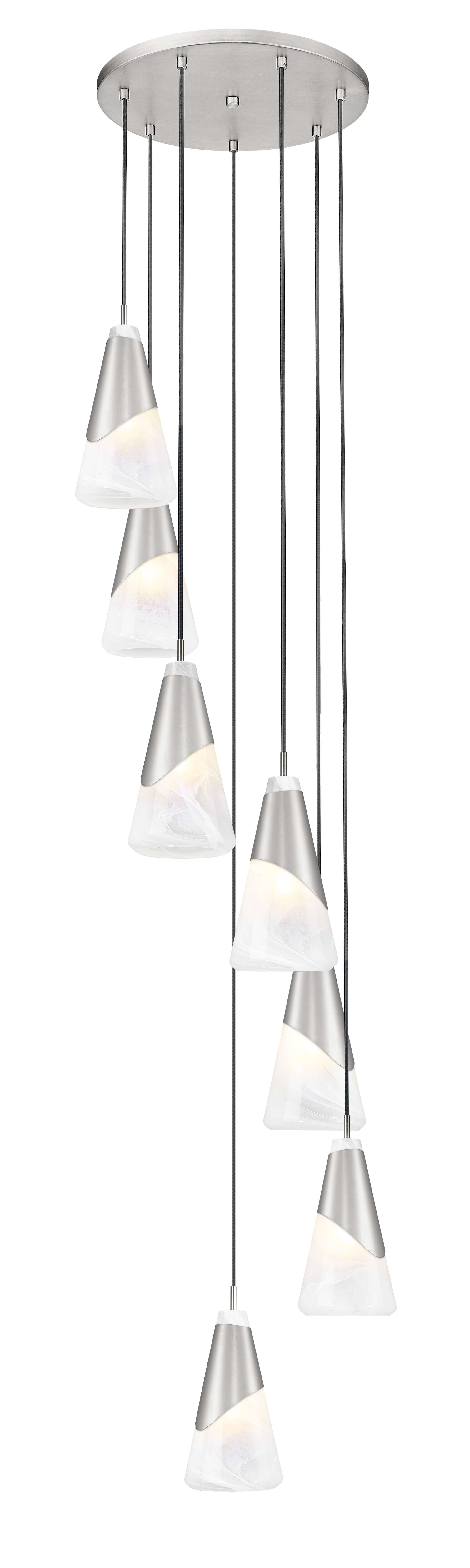 Aimie 7 Light Chandelier Brushed Nickel