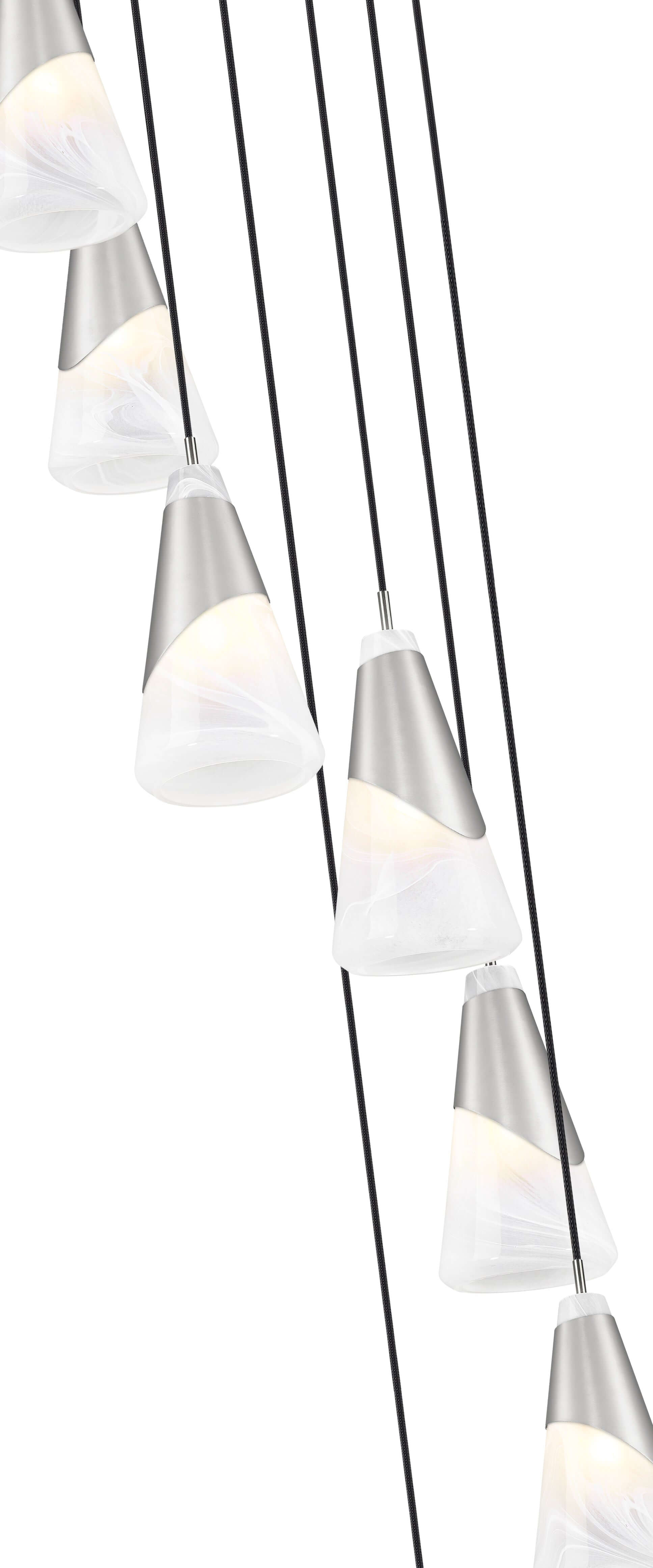 Aimie 7 Light Chandelier Brushed Nickel
