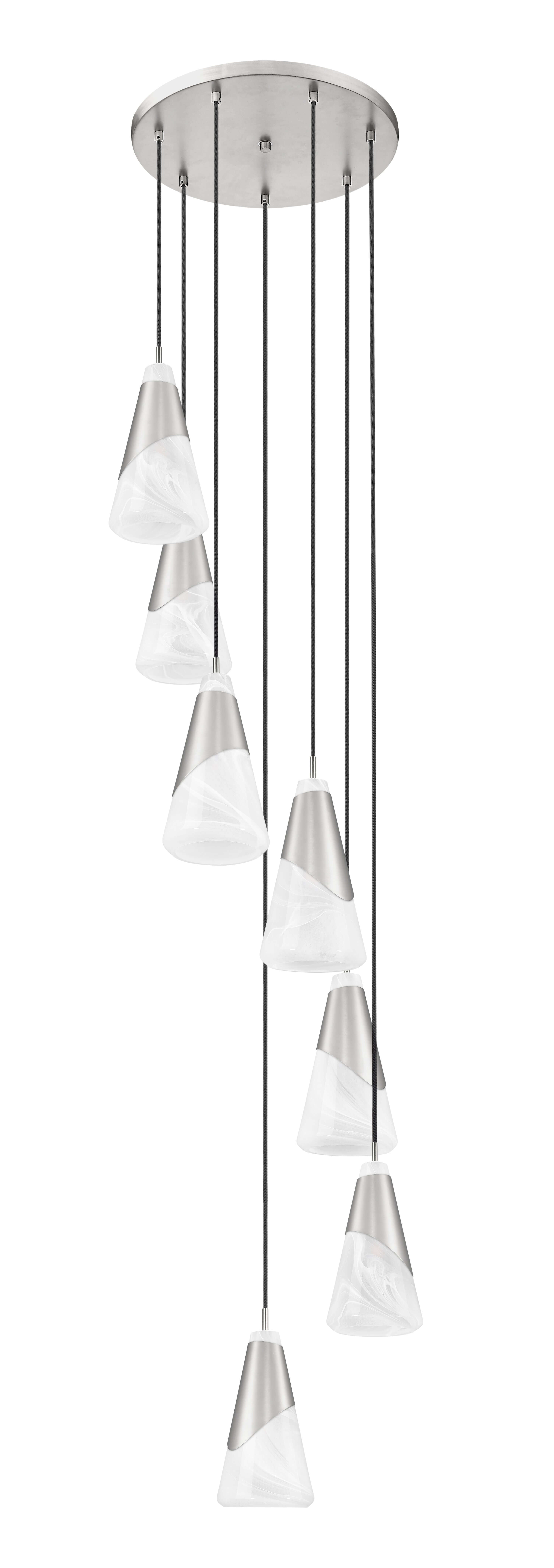 Aimie 7 Light Chandelier Brushed Nickel