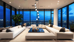 Aimie 7 Light Chandelier Matte Black