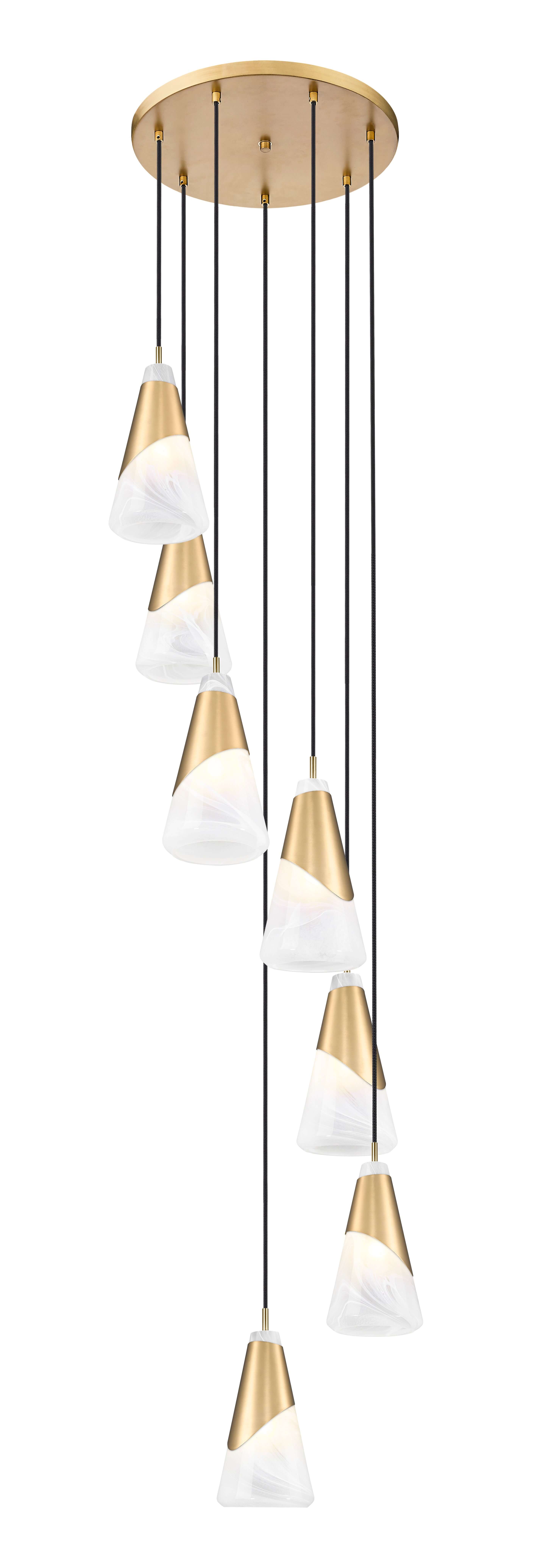 Aimie 7 Light Chandelier Modern Gold
