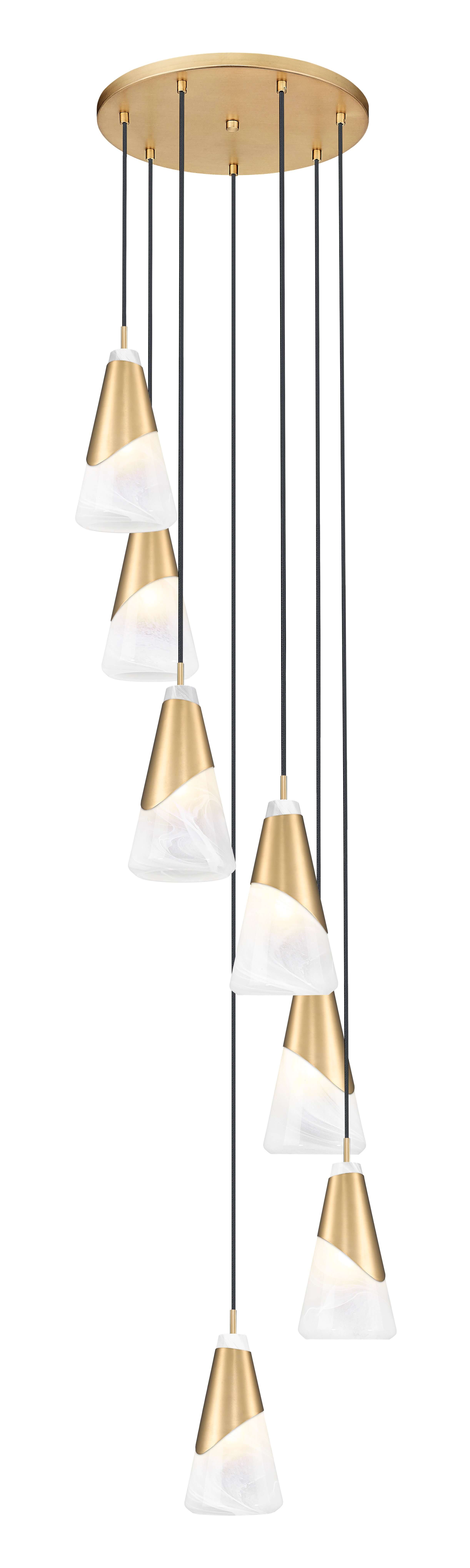 Aimie 7 Light Chandelier Modern Gold