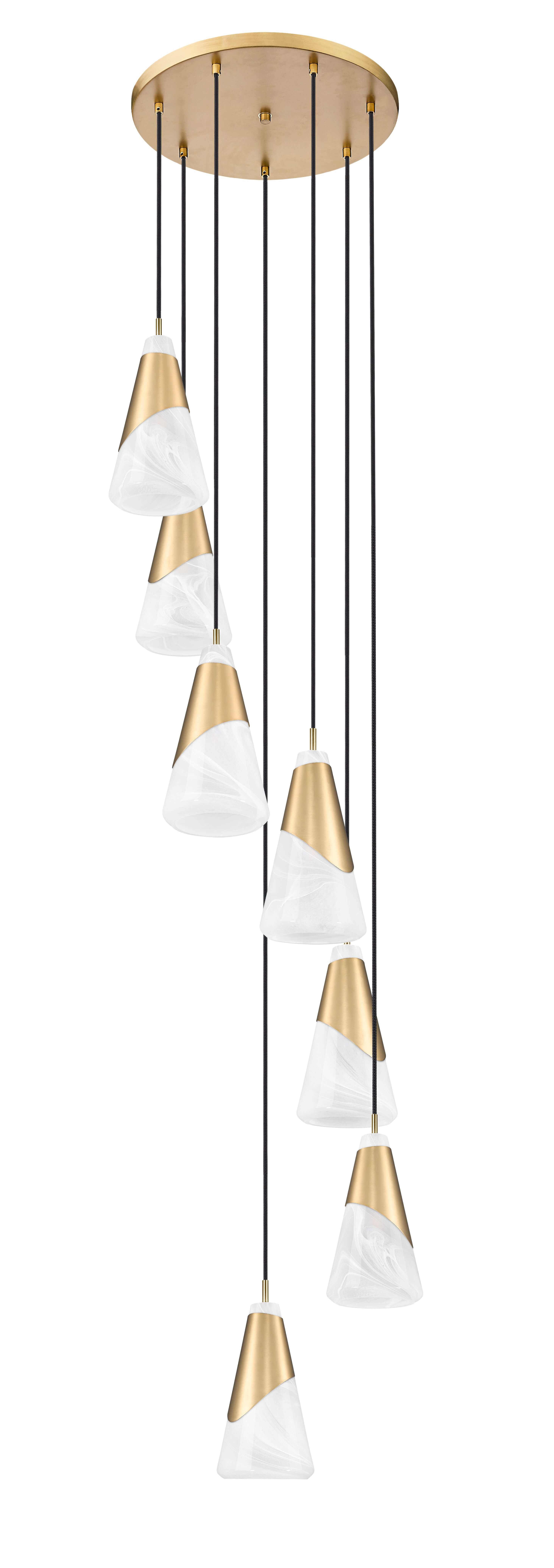 Aimie 7 Light Chandelier Modern Gold