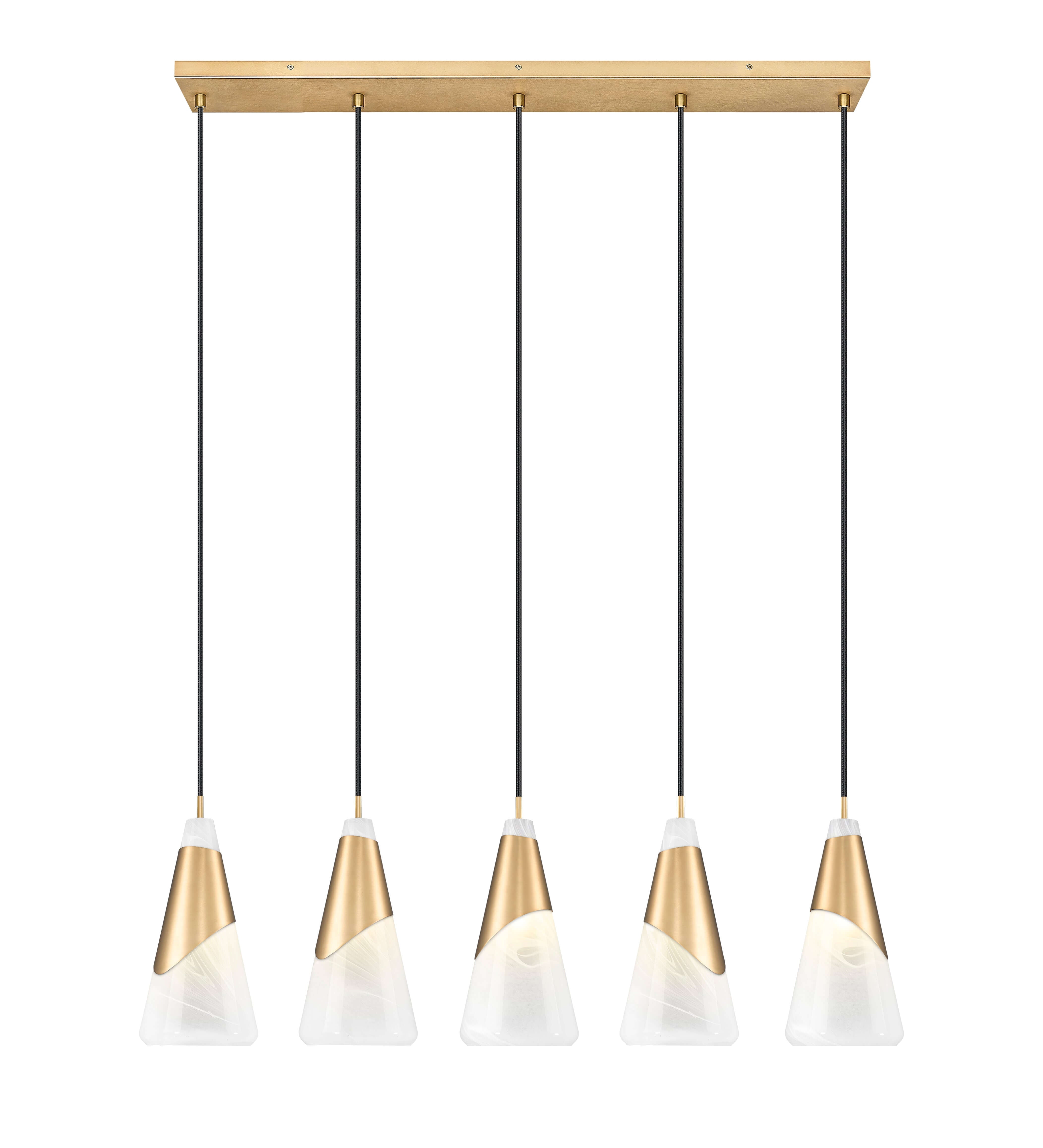Aimie 5 Light Linear Chandelier Modern Gold