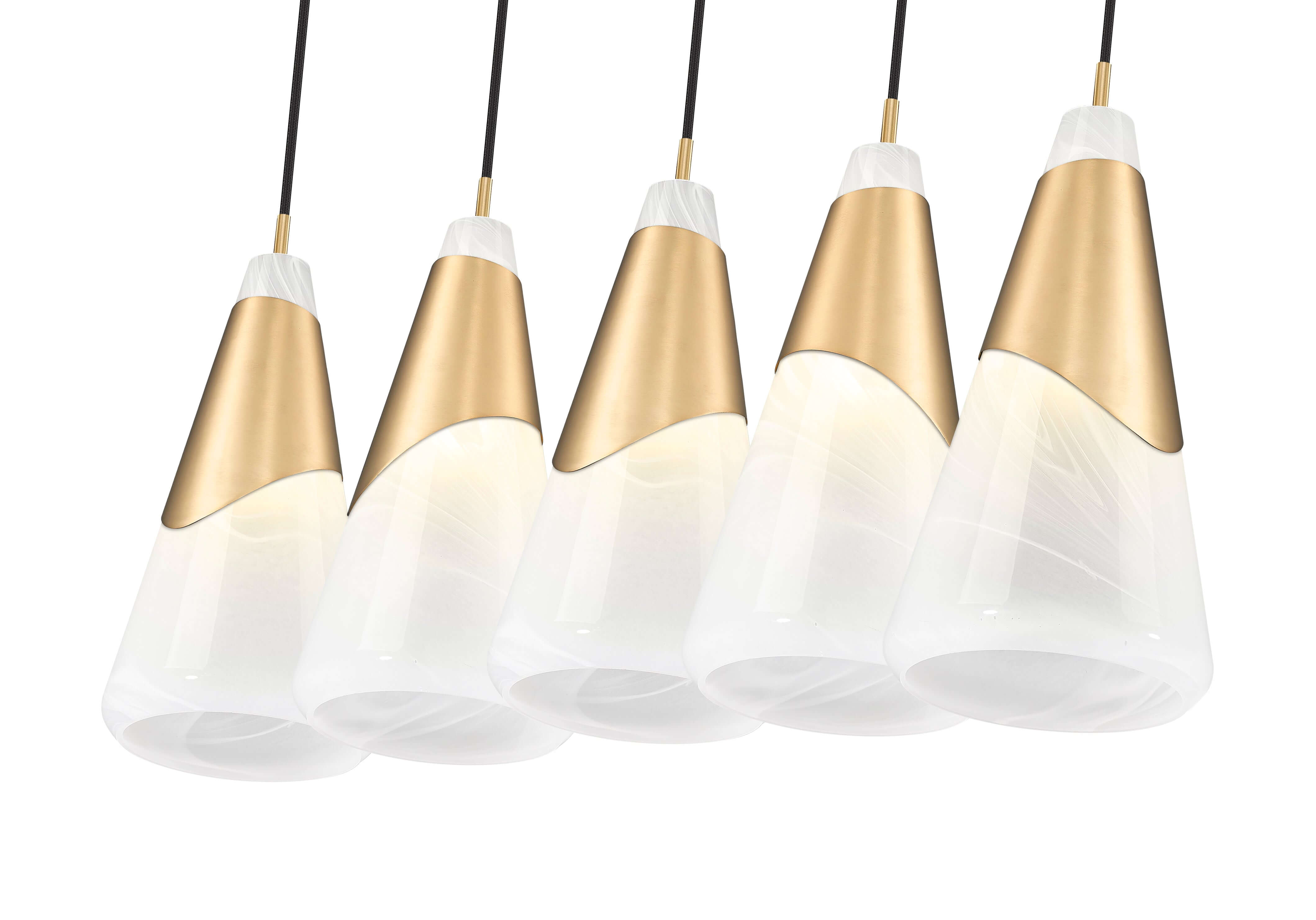 Aimie 5 Light Linear Chandelier Modern Gold