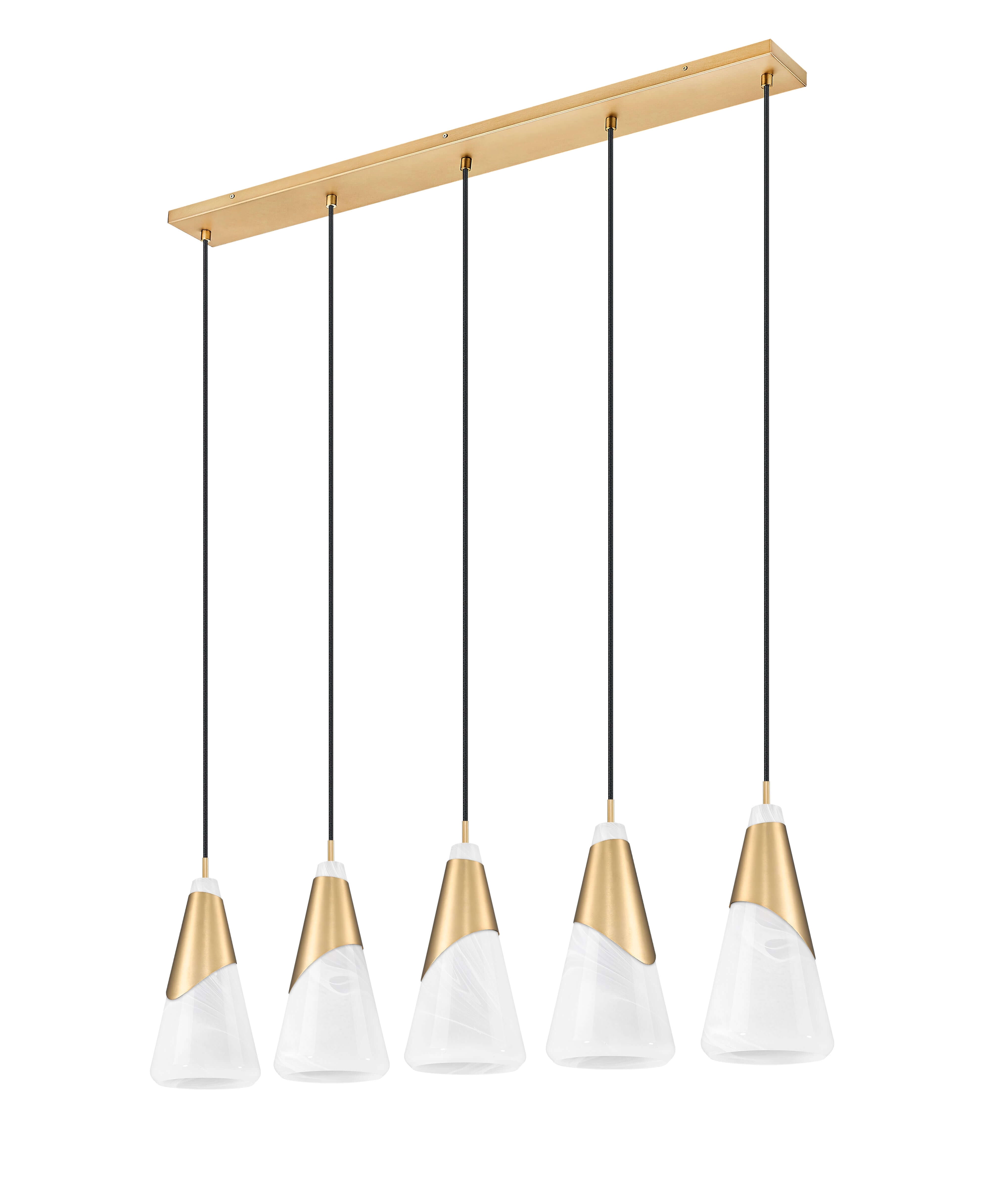 Aimie 5 Light Linear Chandelier Modern Gold