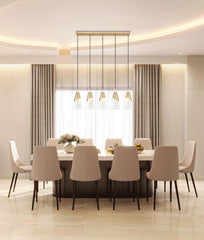Aimie 5 Light Linear Chandelier Modern Gold