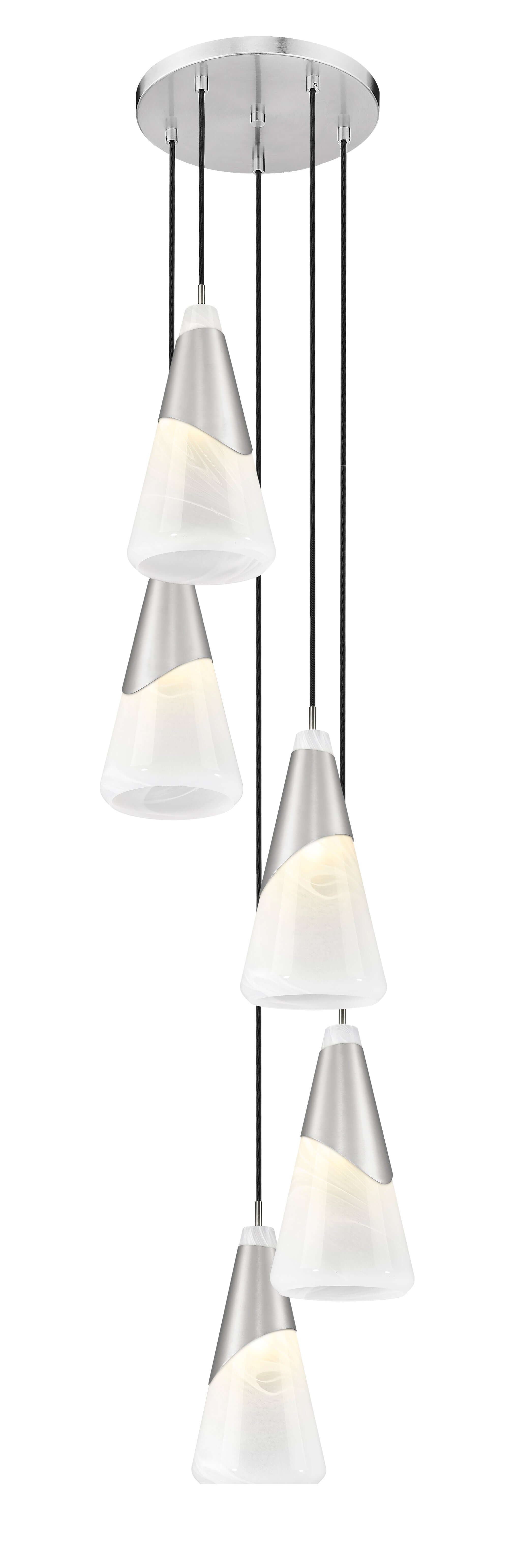 Aimie 5 Light Chandelier Brushed Nickel