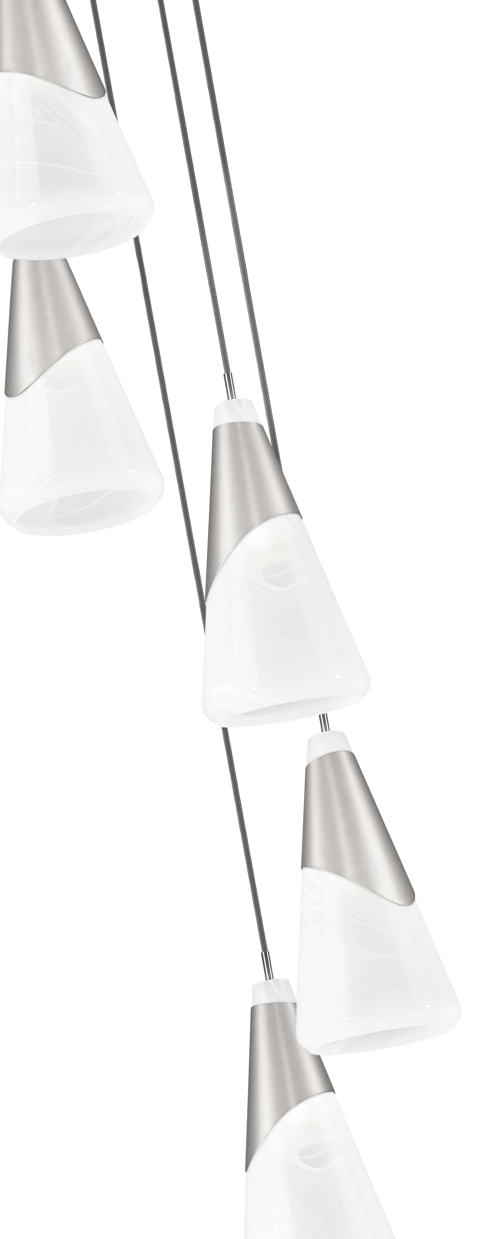 Aimie 5 Light Chandelier Brushed Nickel