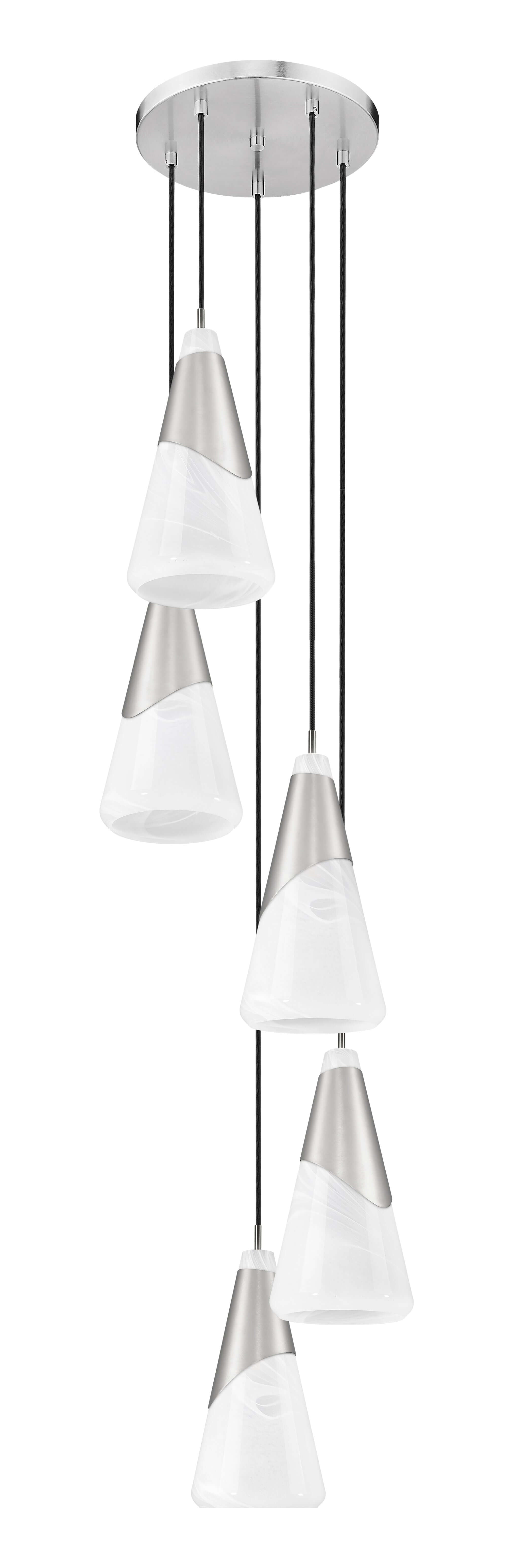 Aimie 5 Light Chandelier Brushed Nickel