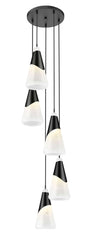 Aimie 5 Light Chandelier Matte Black