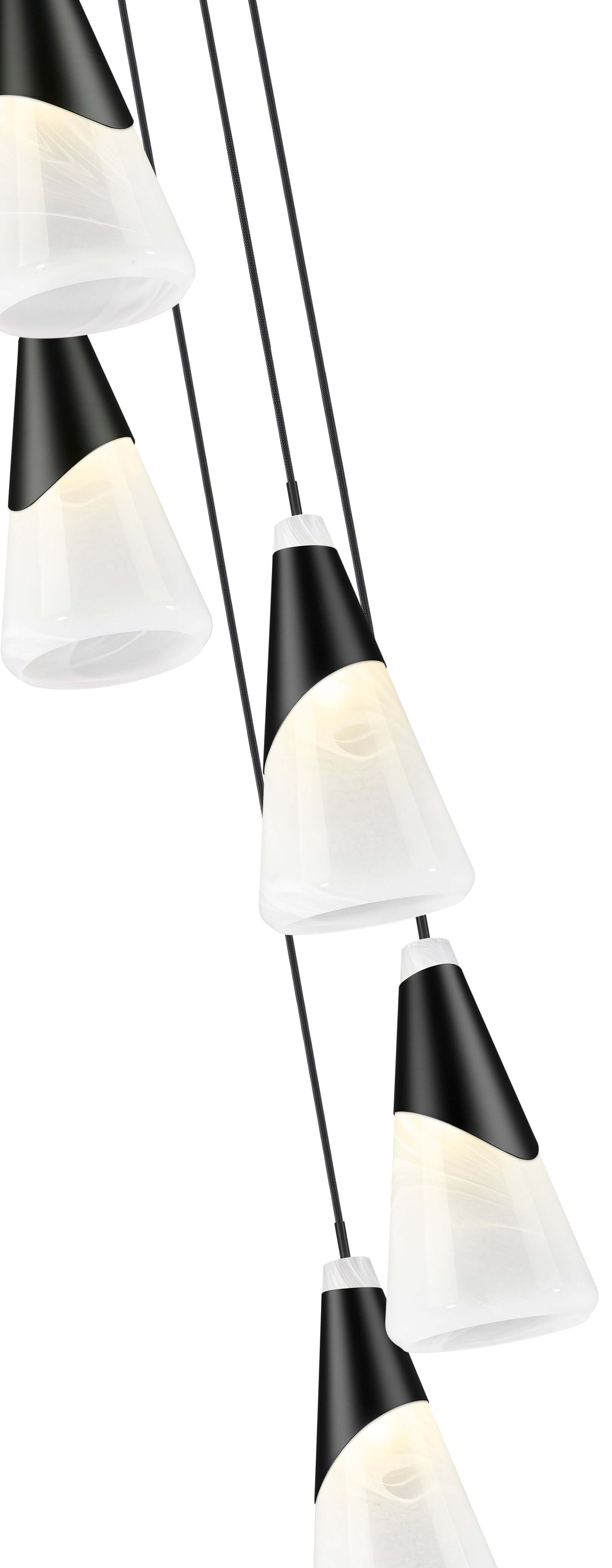 Aimie 5 Light Chandelier Matte Black
