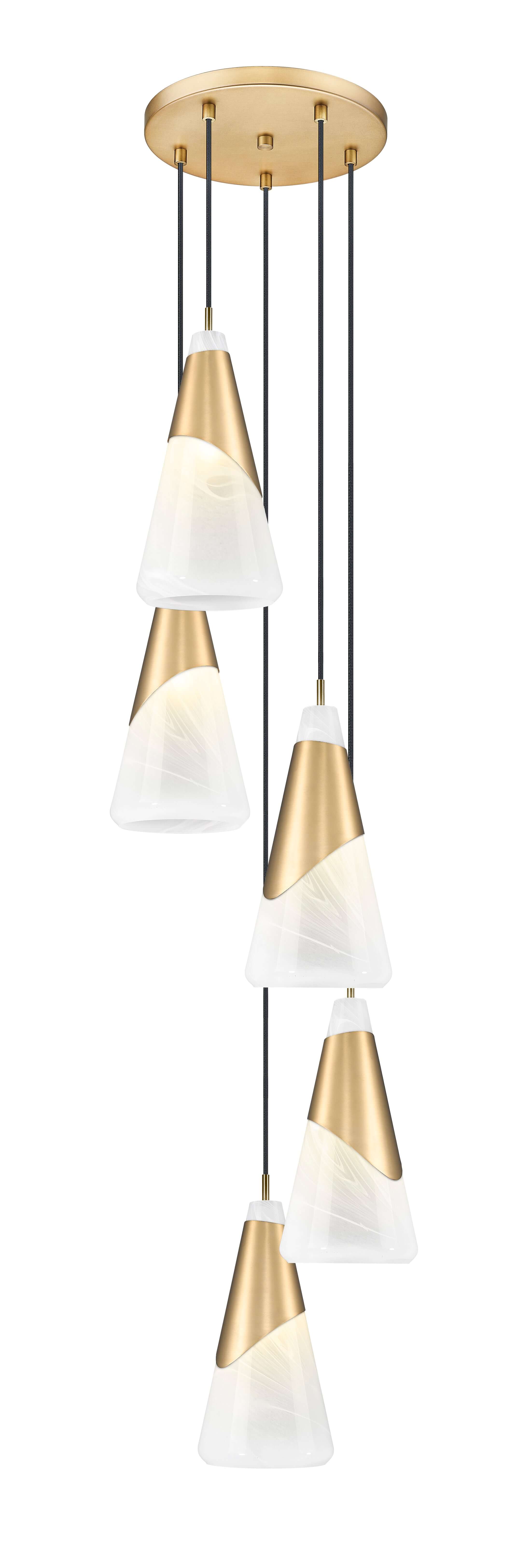 Aimie 5 Light Chandelier Modern Gold