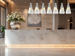 Aimie 7 Light Linear Chandelier Brushed Nickel