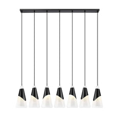 Aimie 7 Light Linear Chandelier Matte Black
