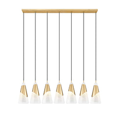 Aimie 7 Light Linear Chandelier Modern Gold