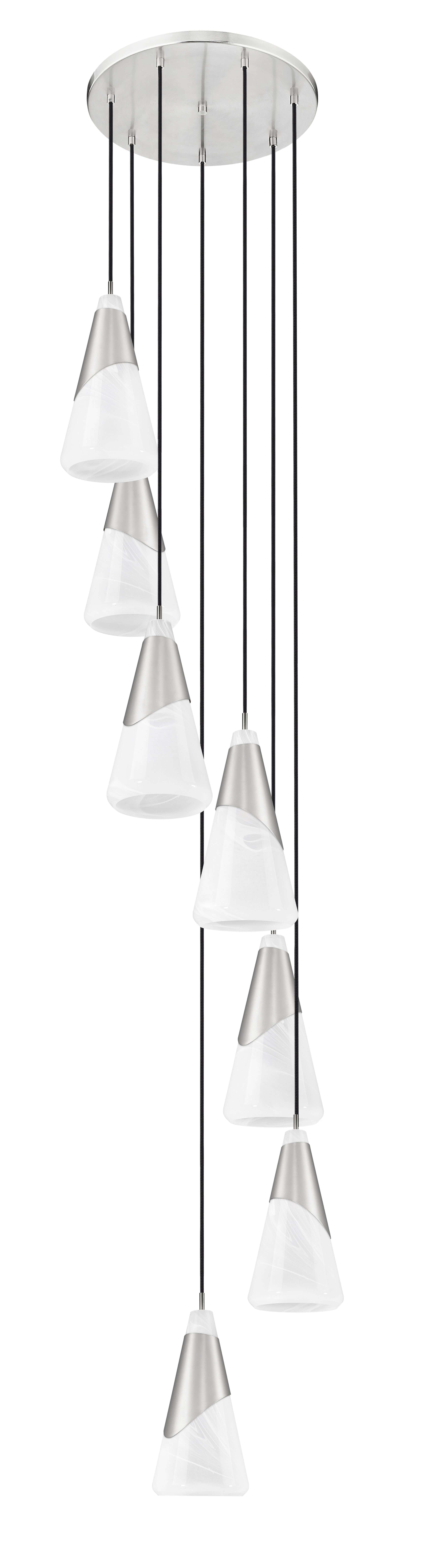 Aimie 7 Light Chandelier Brushed Nickel