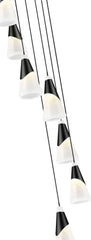 Aimie 7 Light Chandelier Matte Black