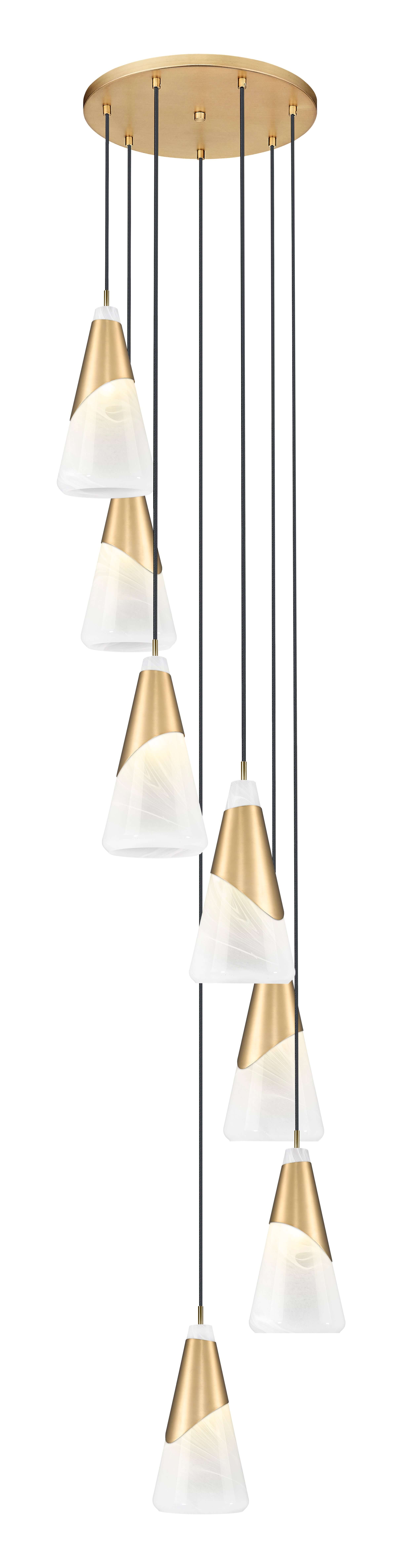 Aimie 7 Light Chandelier Modern Gold