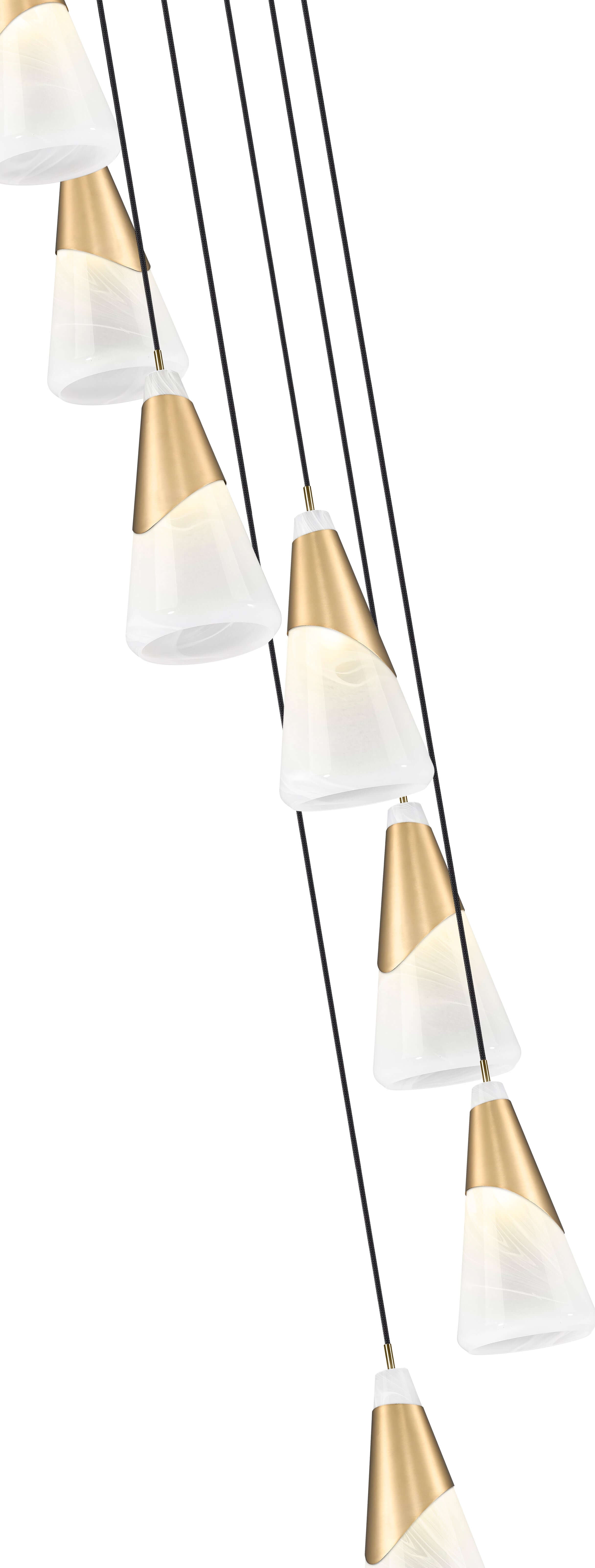 Aimie 7 Light Chandelier Modern Gold