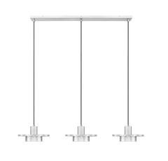 Ludo LED 3 Light Linear Chandelier Brushed Nickel