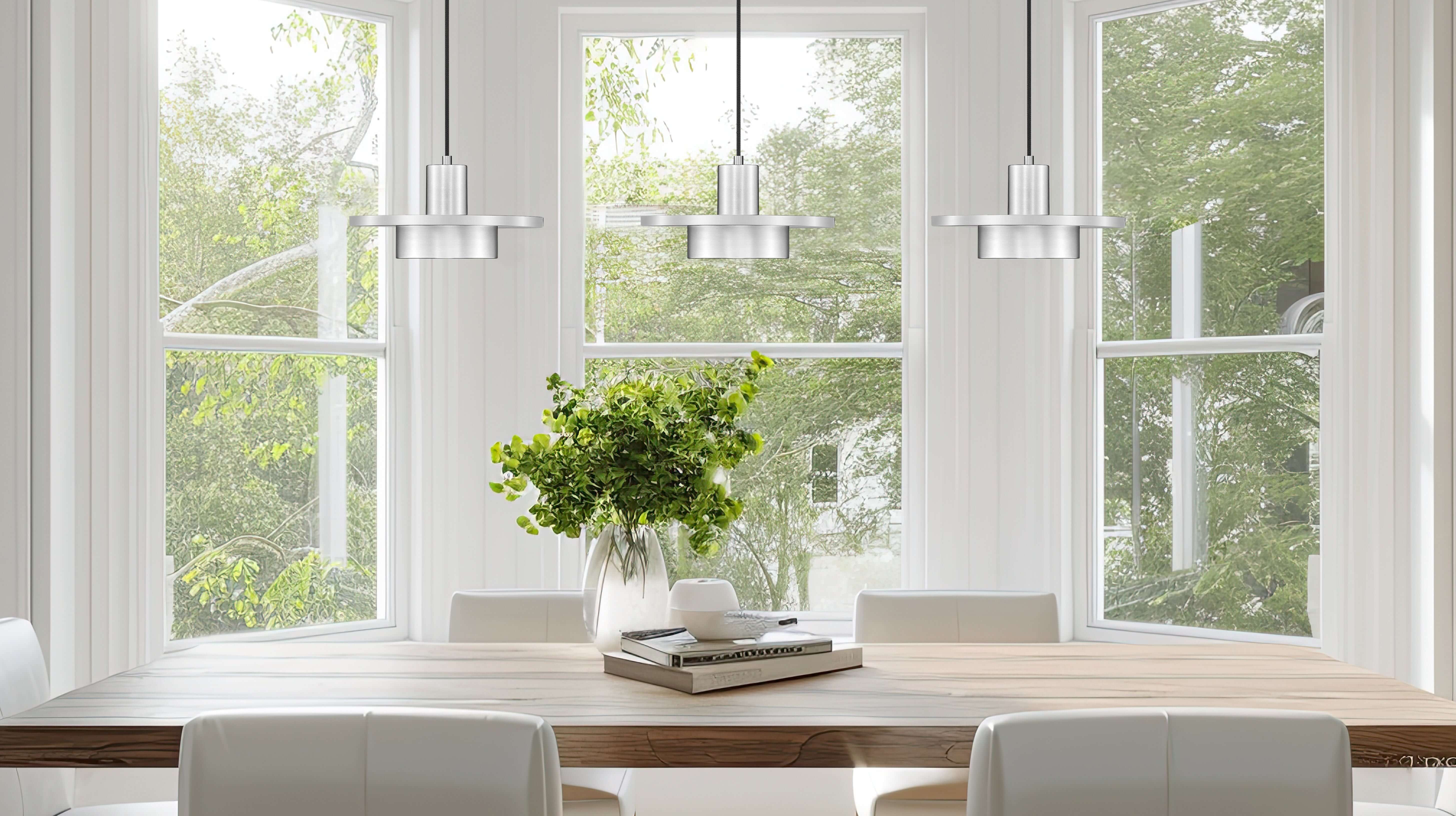 Ludo LED 3 Light Linear Chandelier Brushed Nickel