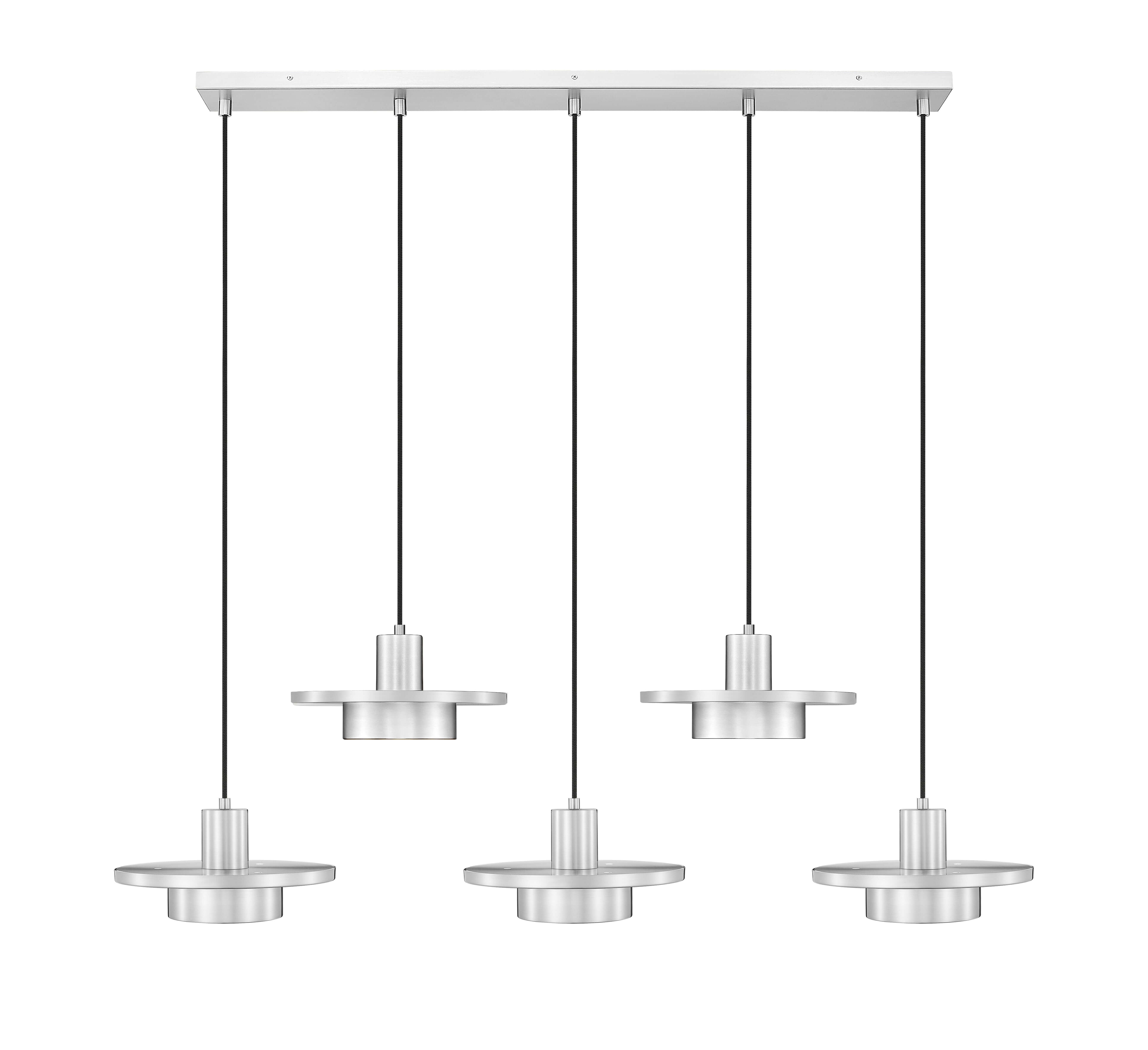 Ludo LED 5 Light Linear Chandelier Brushed Nickel
