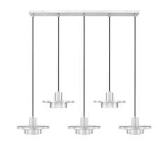 Ludo LED 5 Light Linear Chandelier Brushed Nickel
